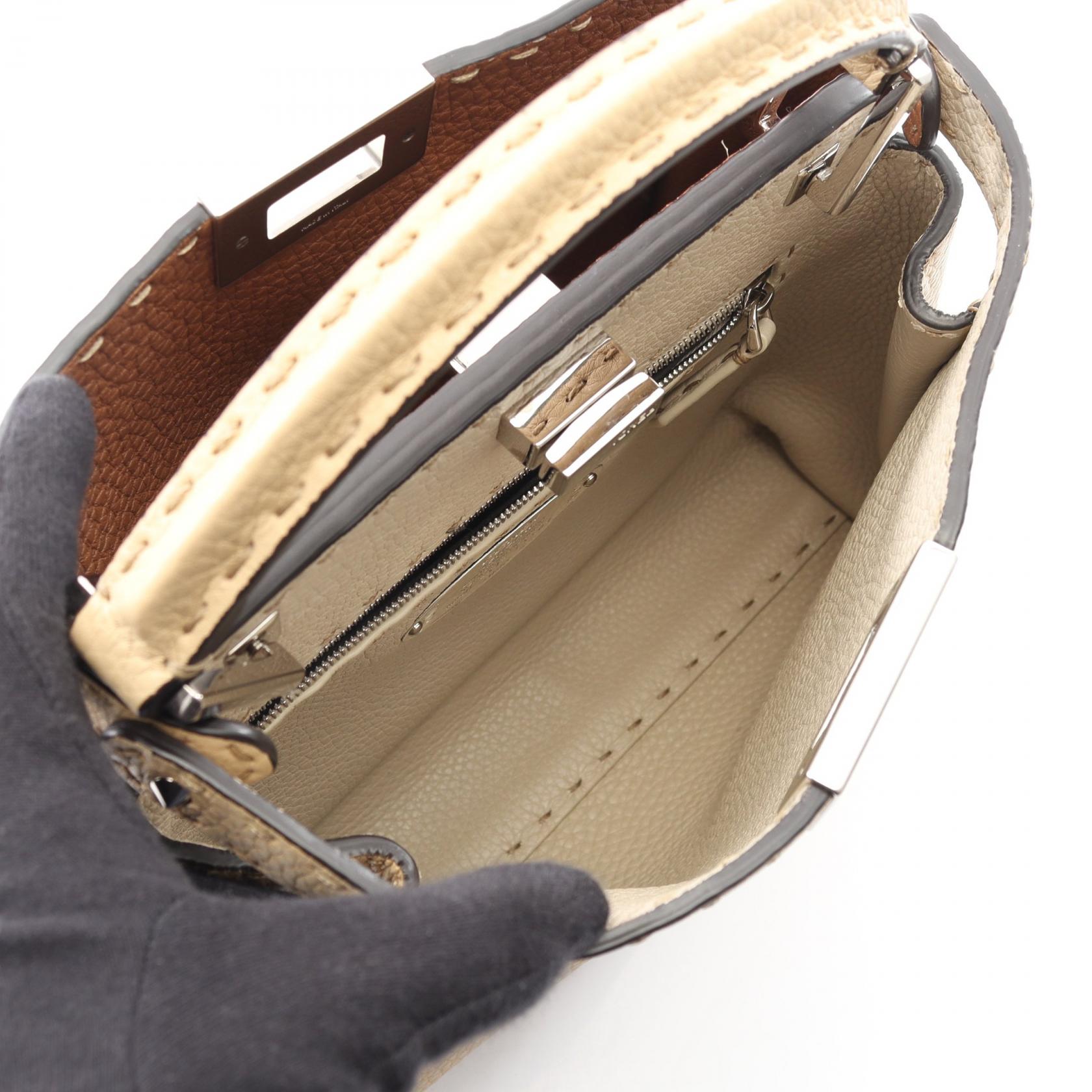 Fendi Peekaboo Essentially Leather Handbag