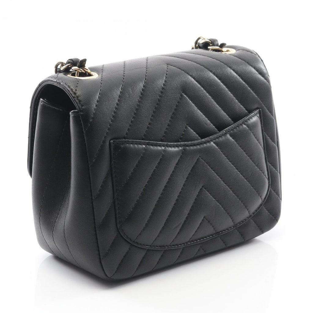 Chanel Chevron V Stitch Lambskin Shoulder Bag