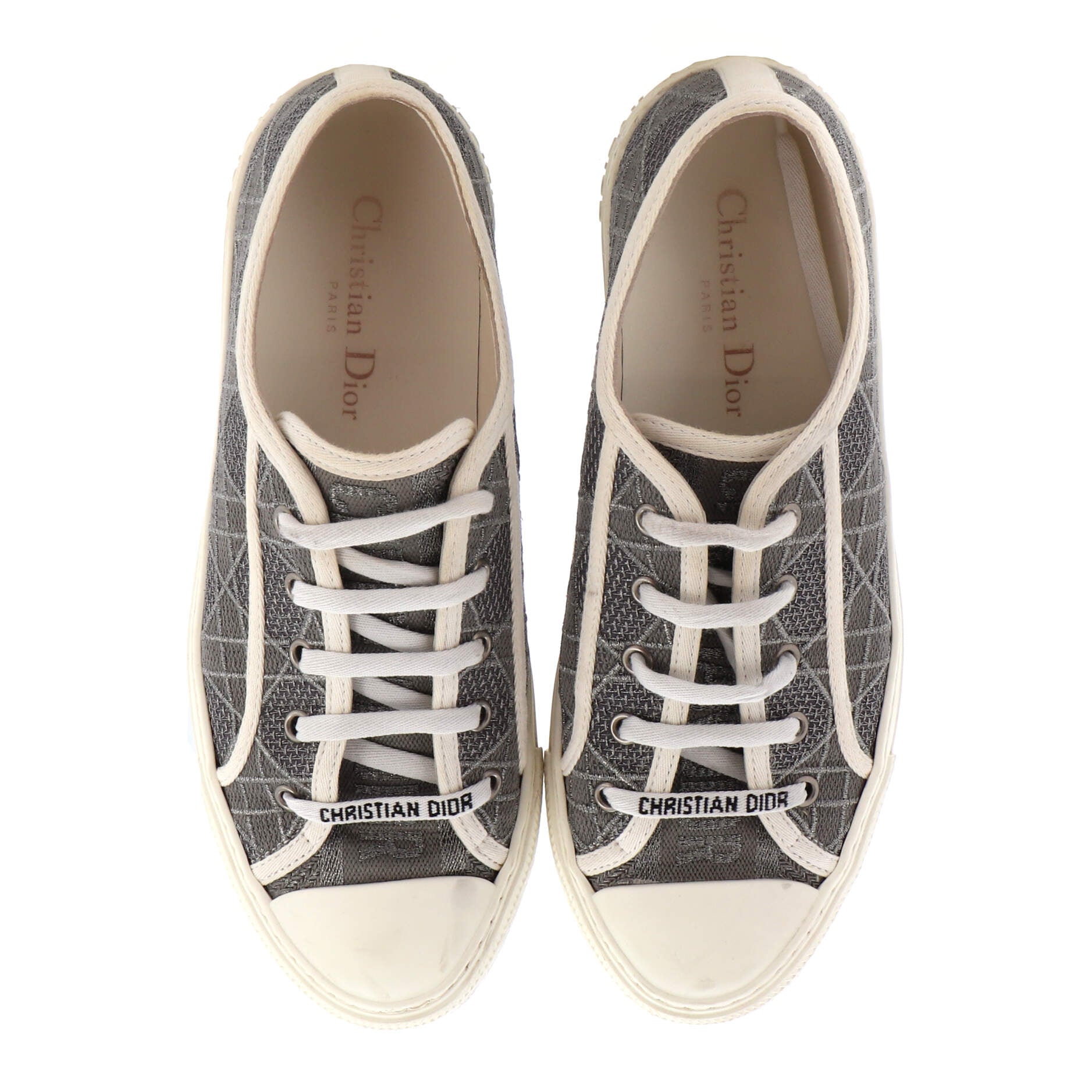 Women's Walk'N'Dior Sneakers Cannage Embroidered Canvas