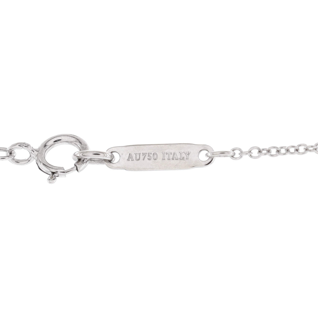 Atlas Open Medallion Pendant Necklace 18K White Gold with Pave Diamonds Large
