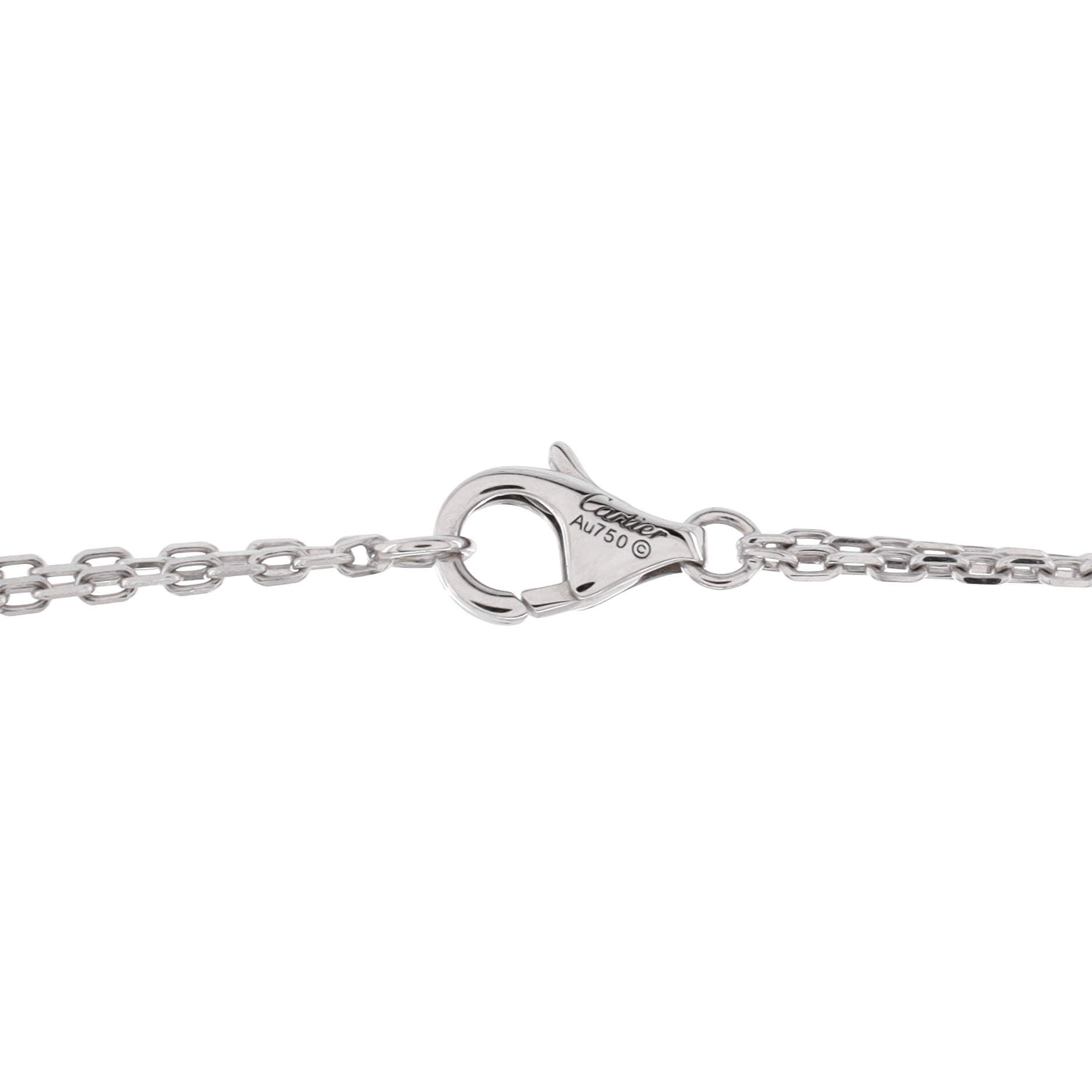 Love 3 Ring Pendant Necklace 18K White Gold and Ceramic with Diamonds
