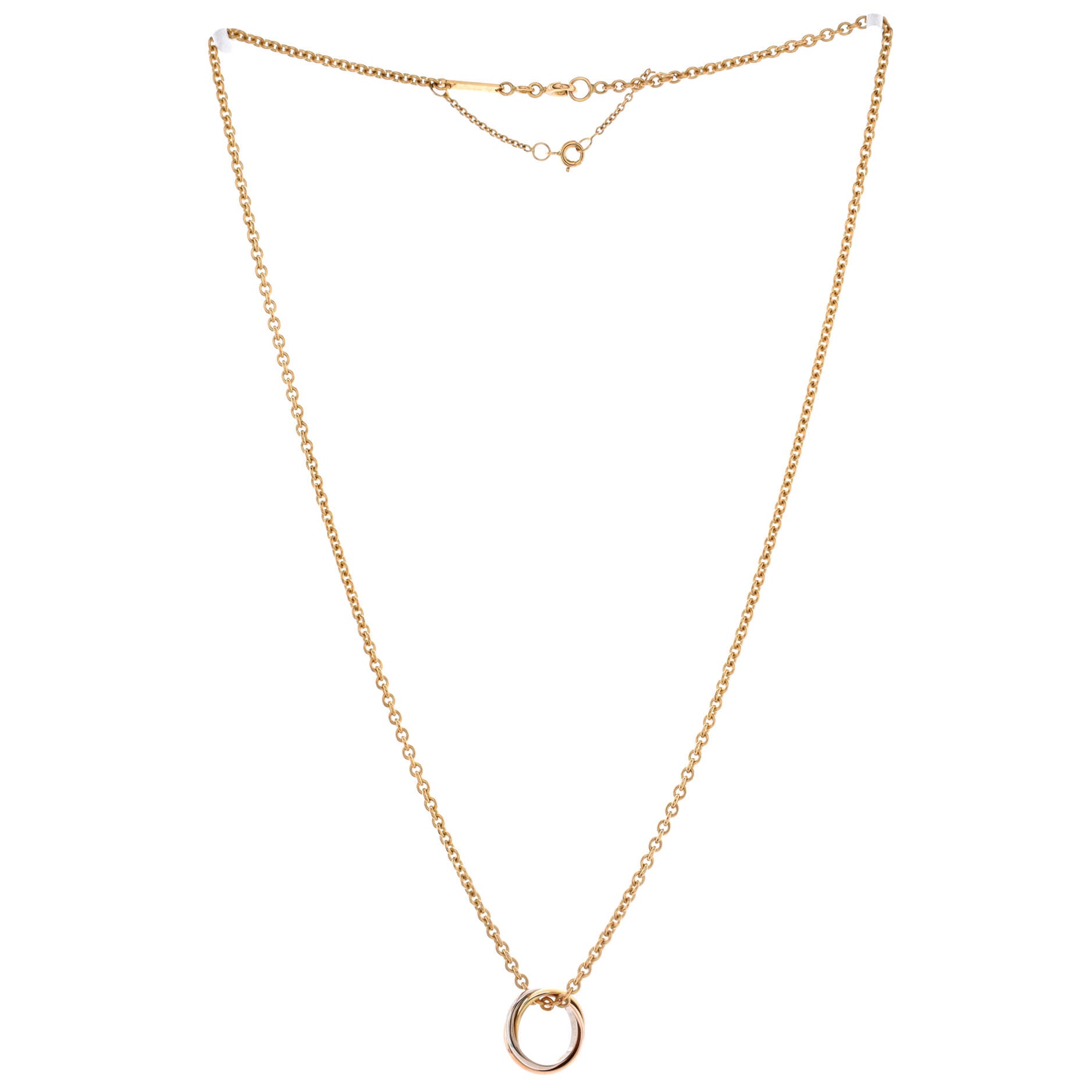 Trinity Pendant Necklace 18K Tricolor Gold