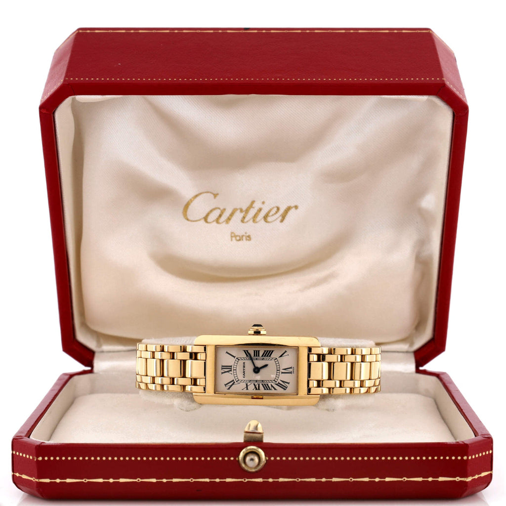 Tank Americaine Quartz Watch Yellow Gold 19