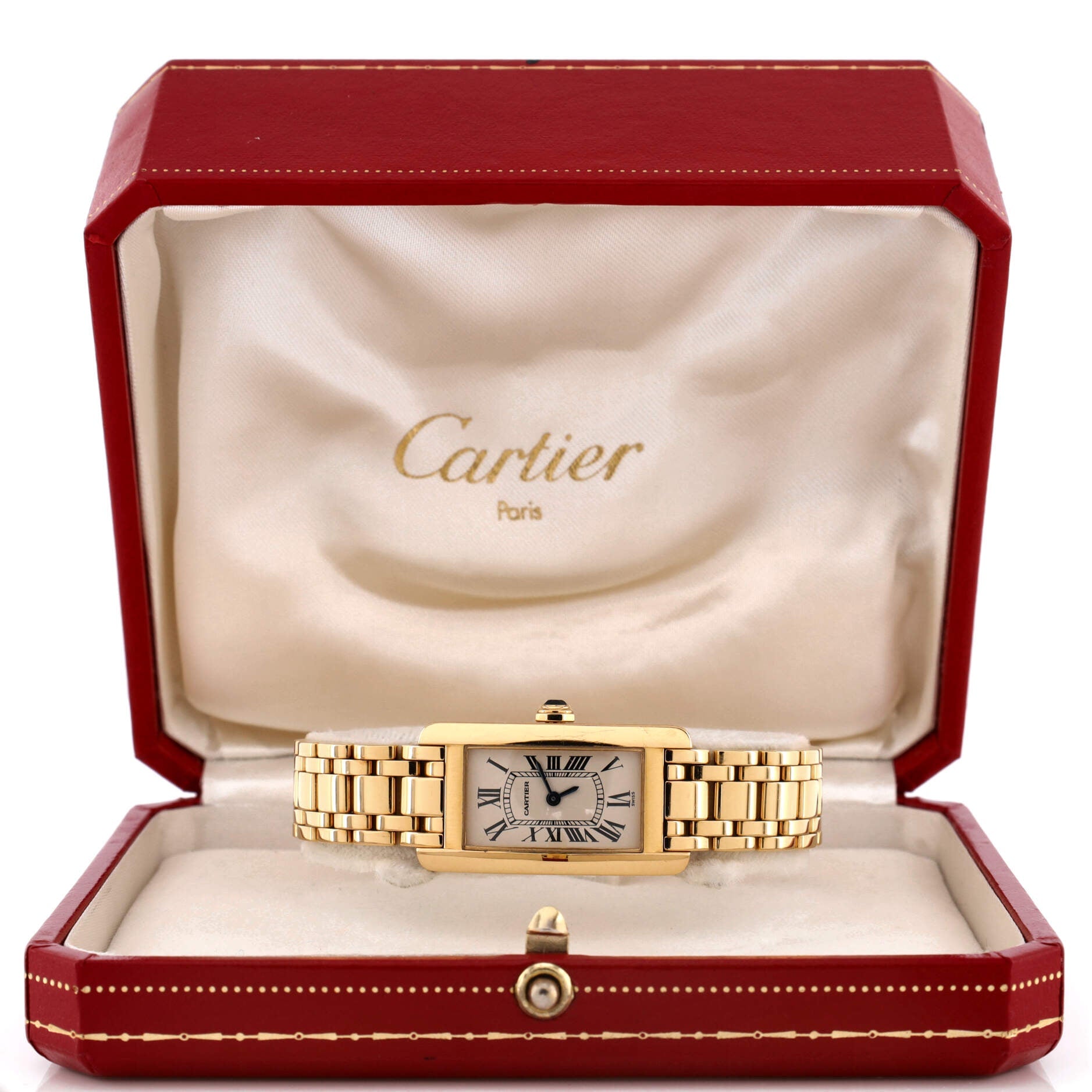 Tank Americaine Quartz Watch Yellow Gold 19