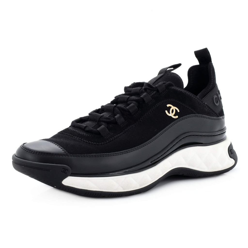 Women's CC Cap Toe Logo Sneakers Suede and Mixed Fibers
