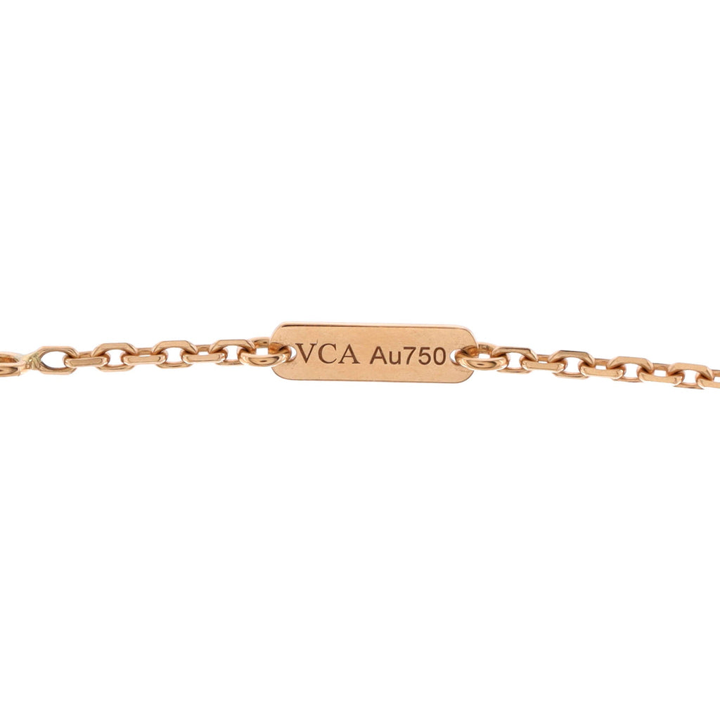Frivole Pendant Necklace 18K Rose Gold with Pink Sapphire and Pave Diamonds Small