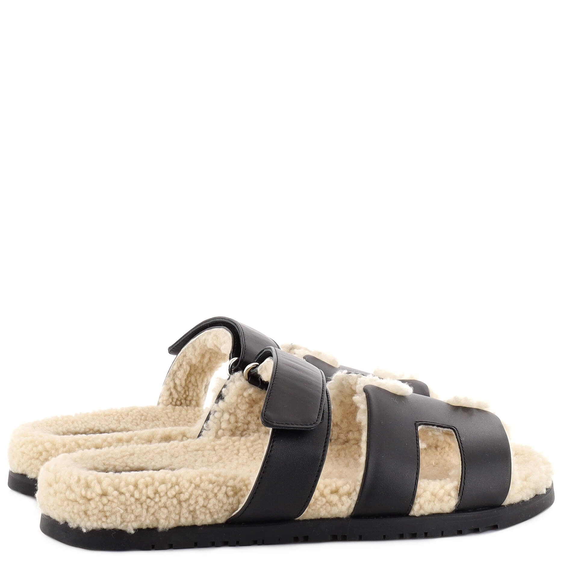 Men's Chypre Sandals Leather with Shearling