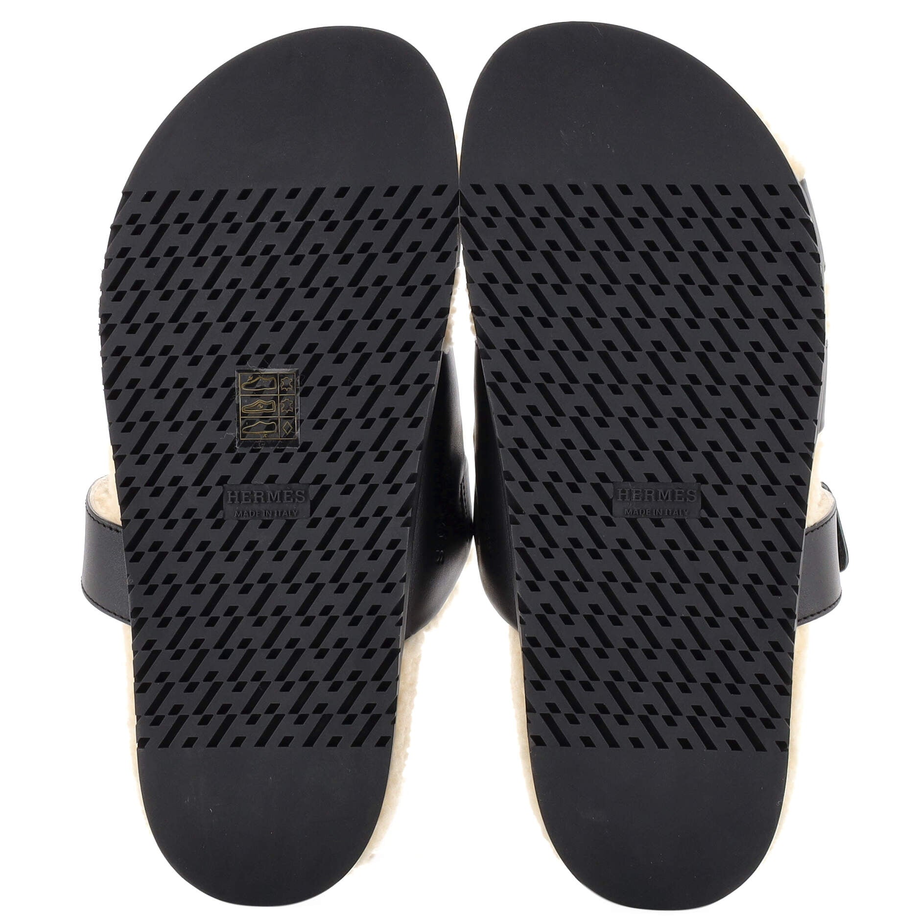 Men's Chypre Sandals Leather with Shearling