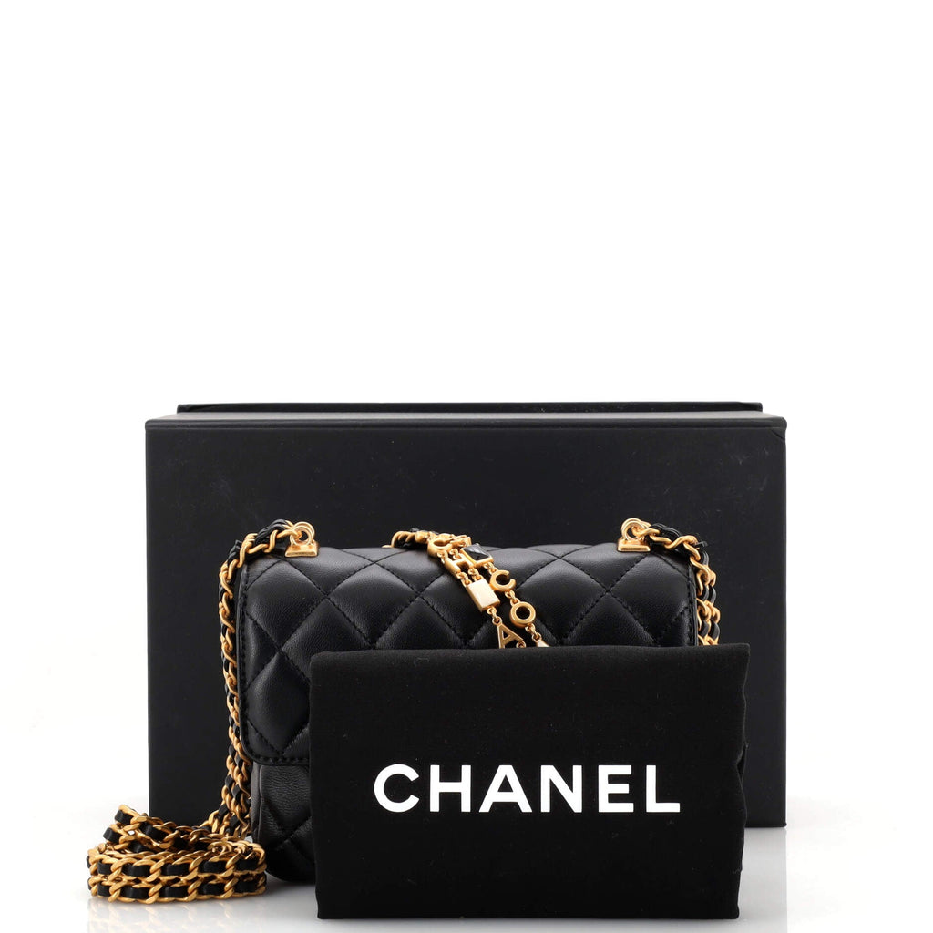 Pending CC Square Flap Bag Quilted Lambskin Mini