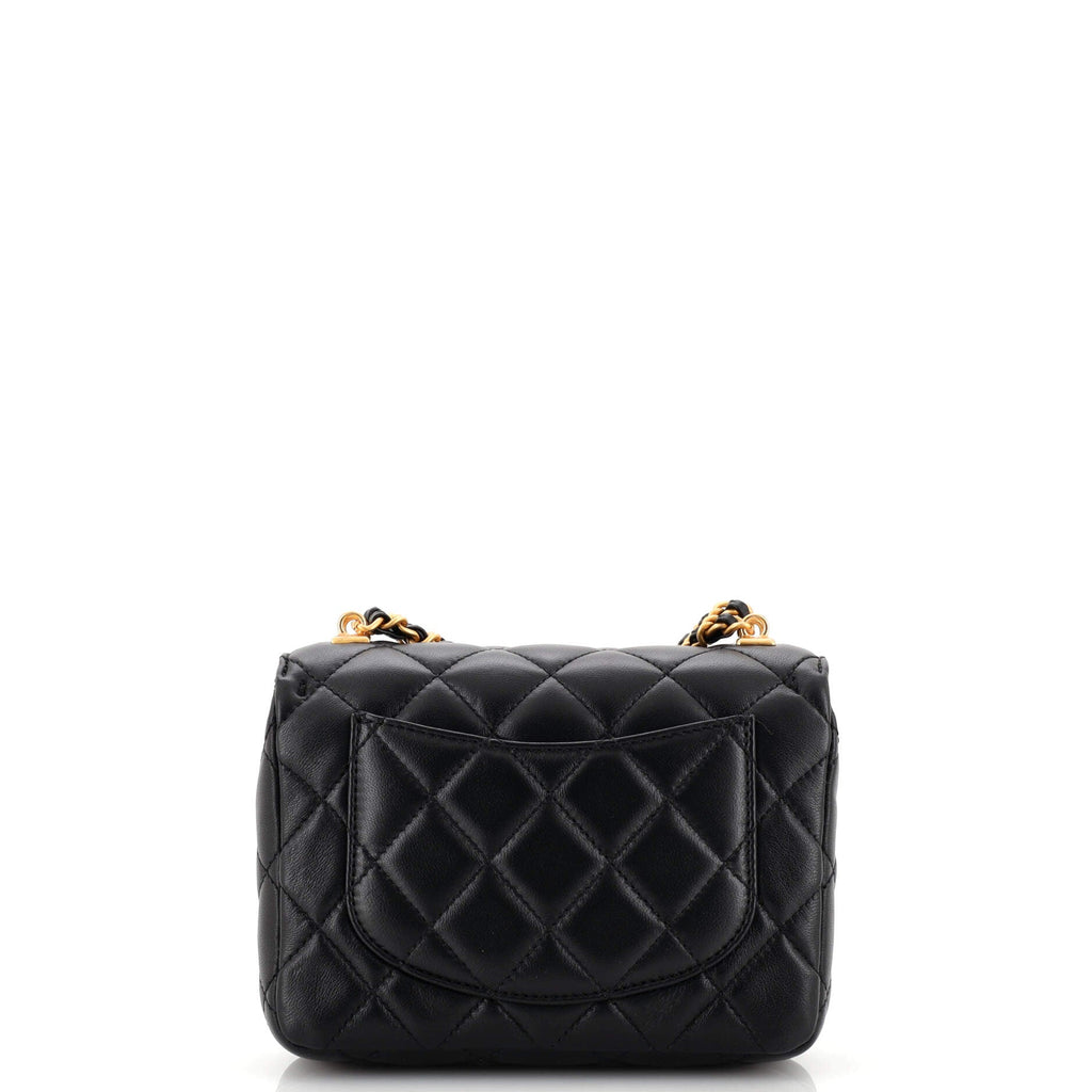 Pending CC Square Flap Bag Quilted Lambskin Mini