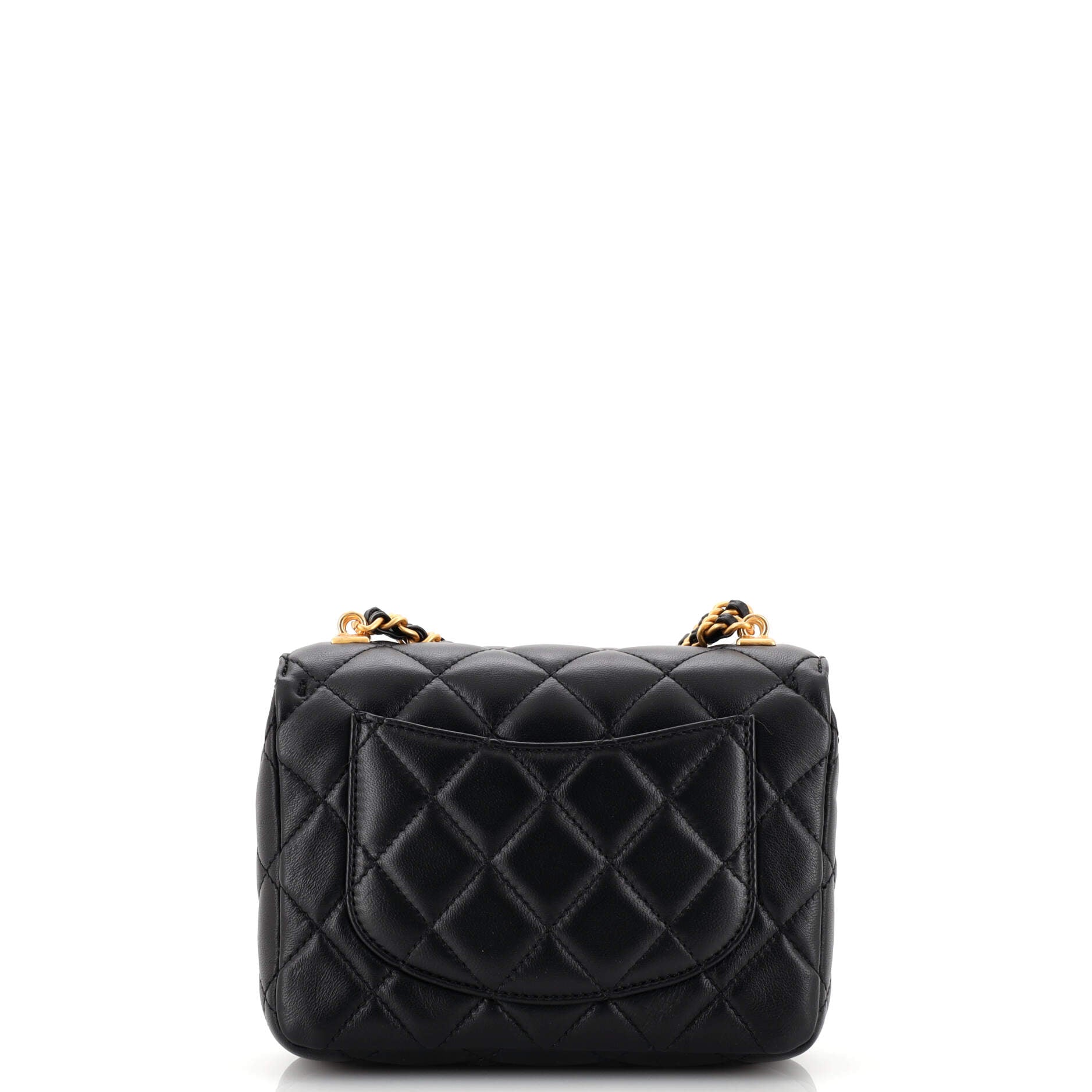 Pending CC Square Flap Bag Quilted Lambskin Mini