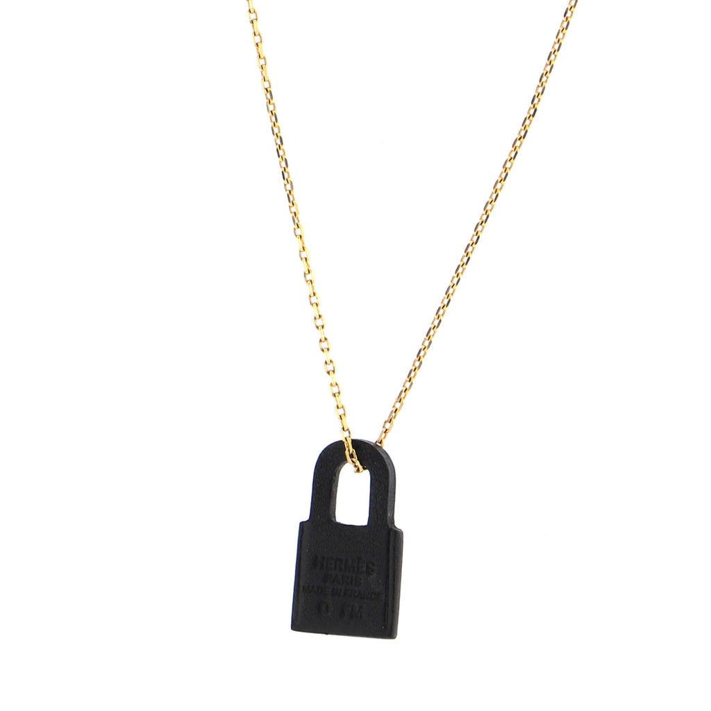O'Kelly Pendant Necklace Metal and Leather Small