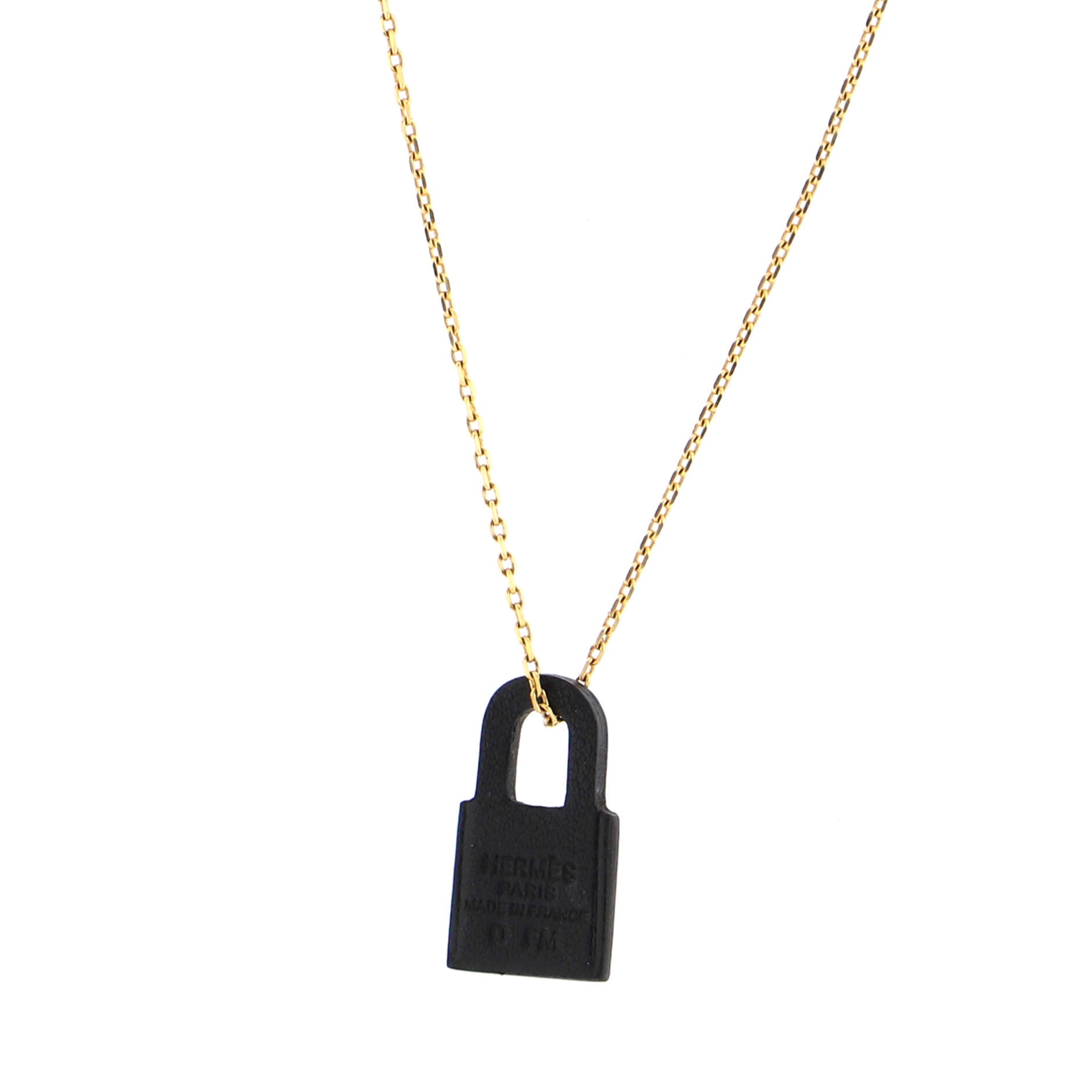 O'Kelly Pendant Necklace Metal and Leather Small
