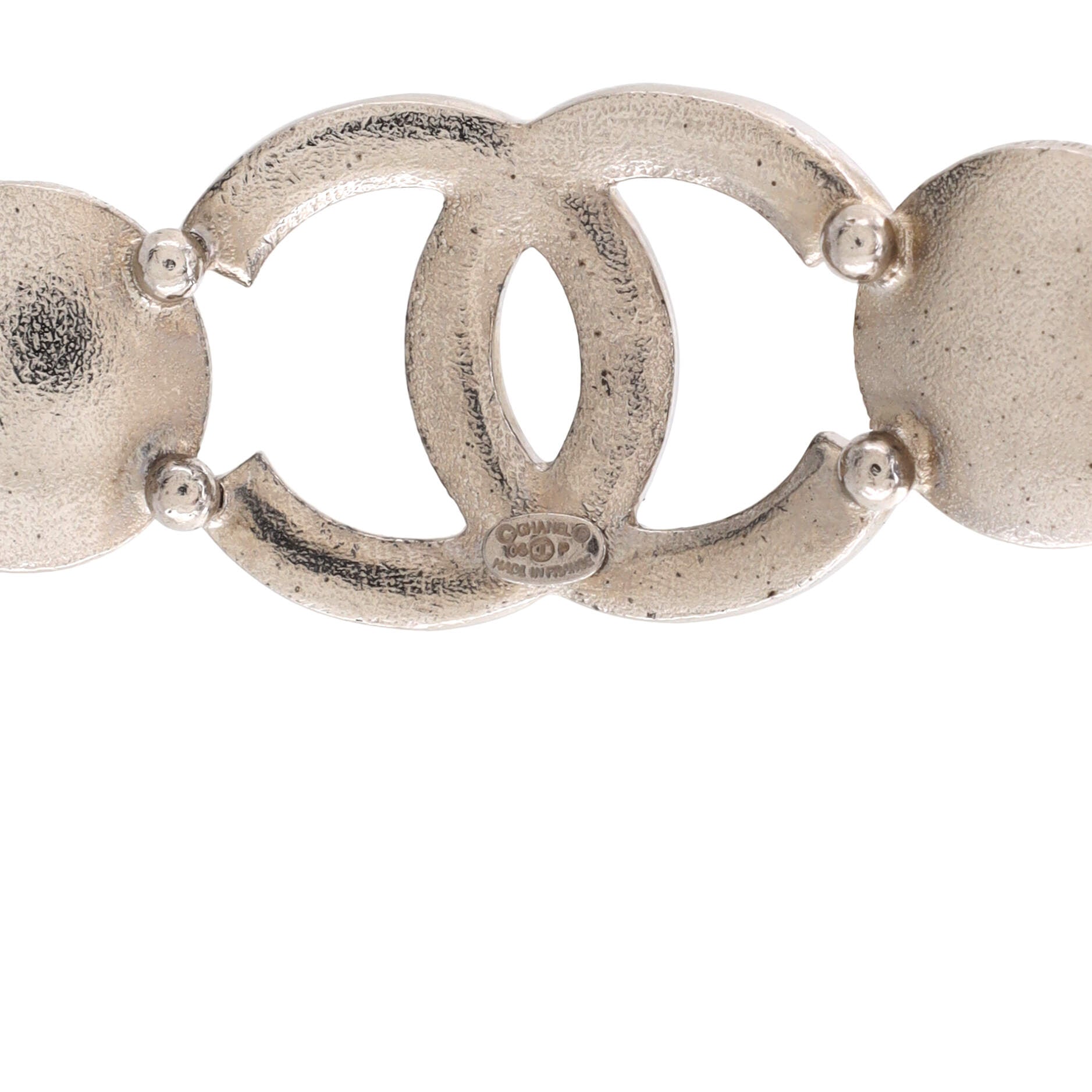 CC Long Chain Necklace Metal with Beads and Resin
