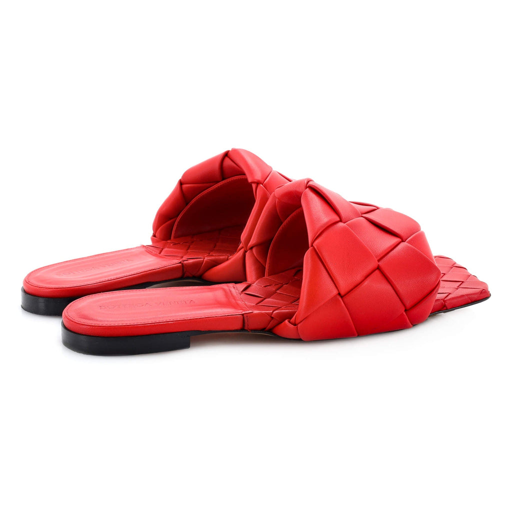 Women's Lido Flat Sandals Maxi Intrecciato Leather