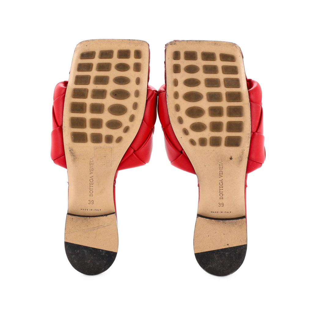 Women's Lido Flat Sandals Maxi Intrecciato Leather