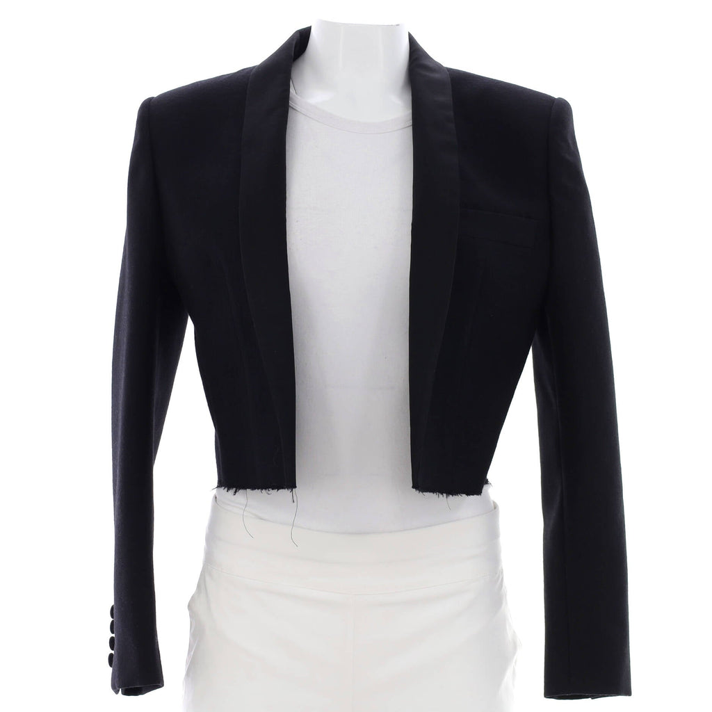 Women's Cropped Open Jacket Wool