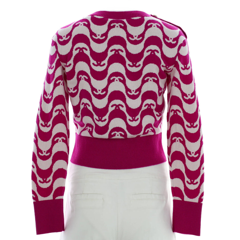 Women's CC Logo Button Crewneck Sweater Cashmere