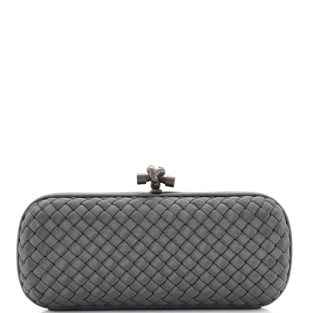 Box Knot Clutch Intrecciato Silk Faille Long