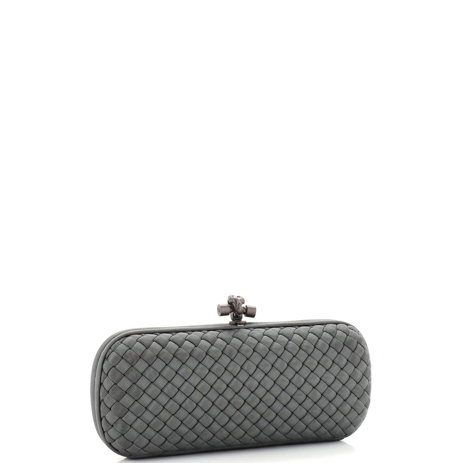 Box Knot Clutch Intrecciato Silk Faille Long