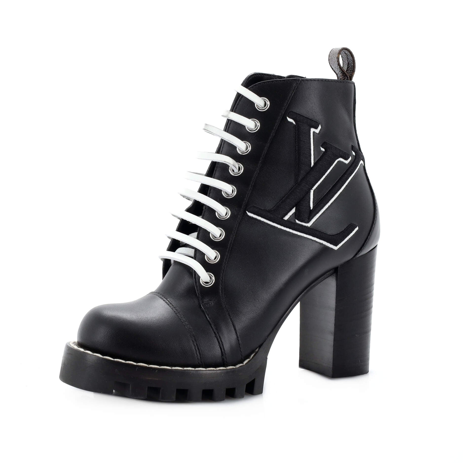 Women's Star Trail Ankle Boots Embroidered Leather