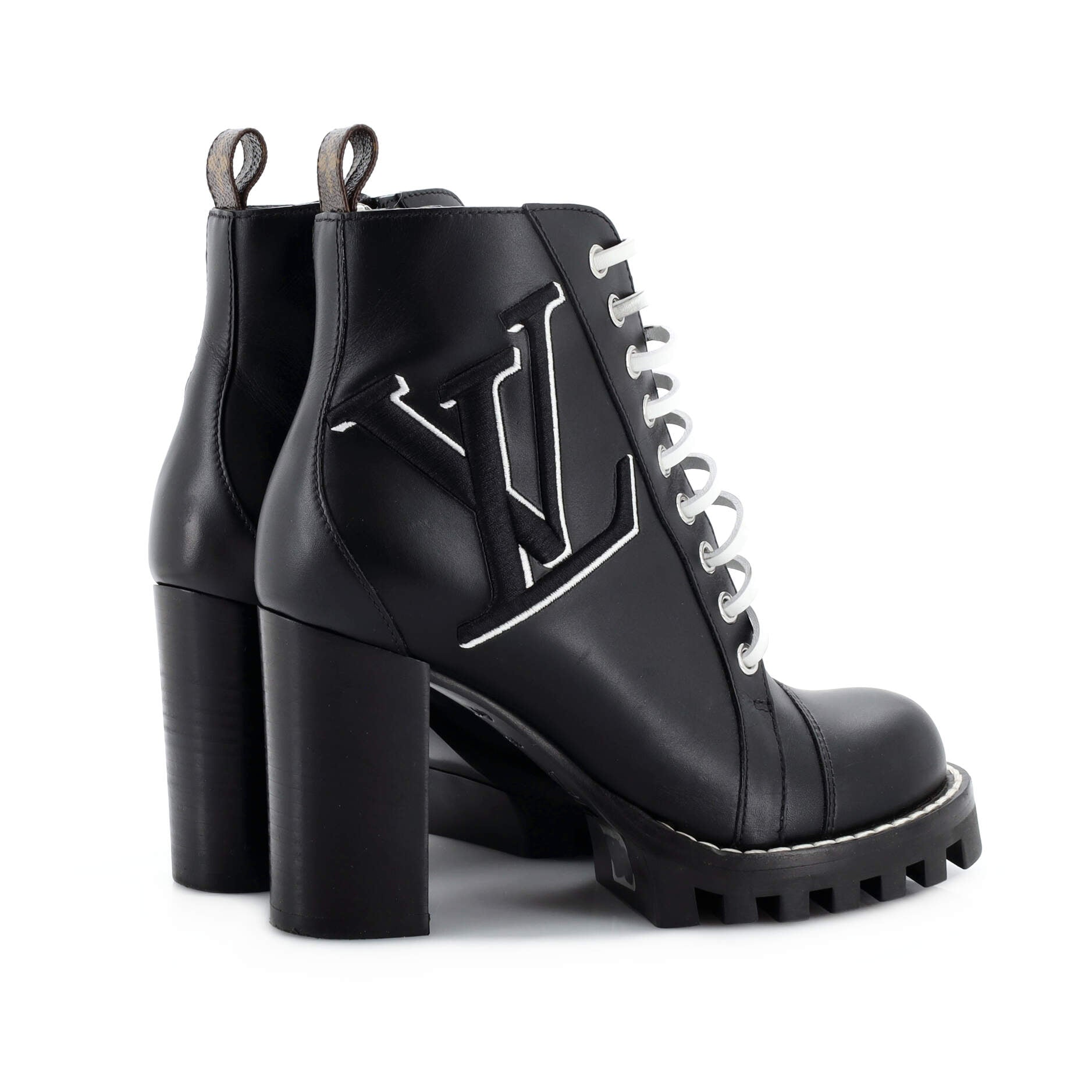 Women's Star Trail Ankle Boots Embroidered Leather
