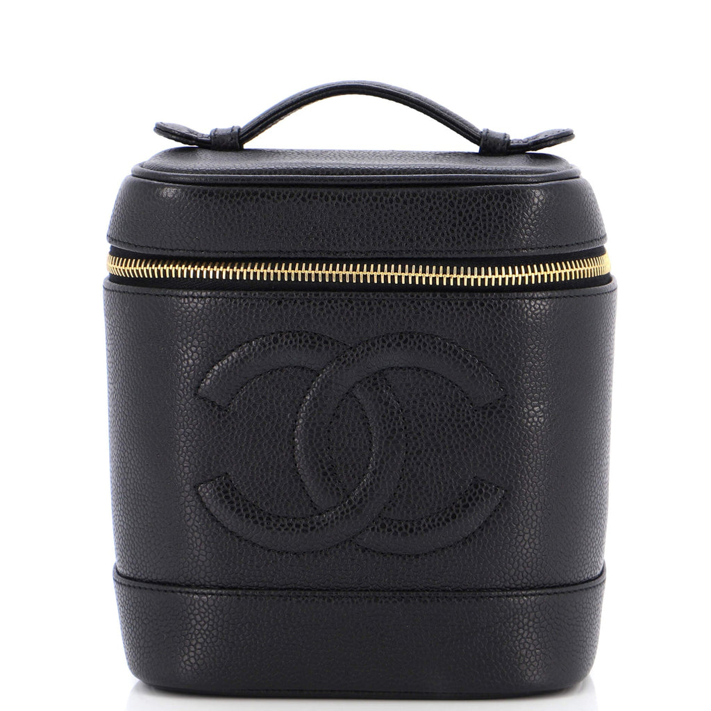 Vintage Timeless Cosmetic Case Caviar Tall