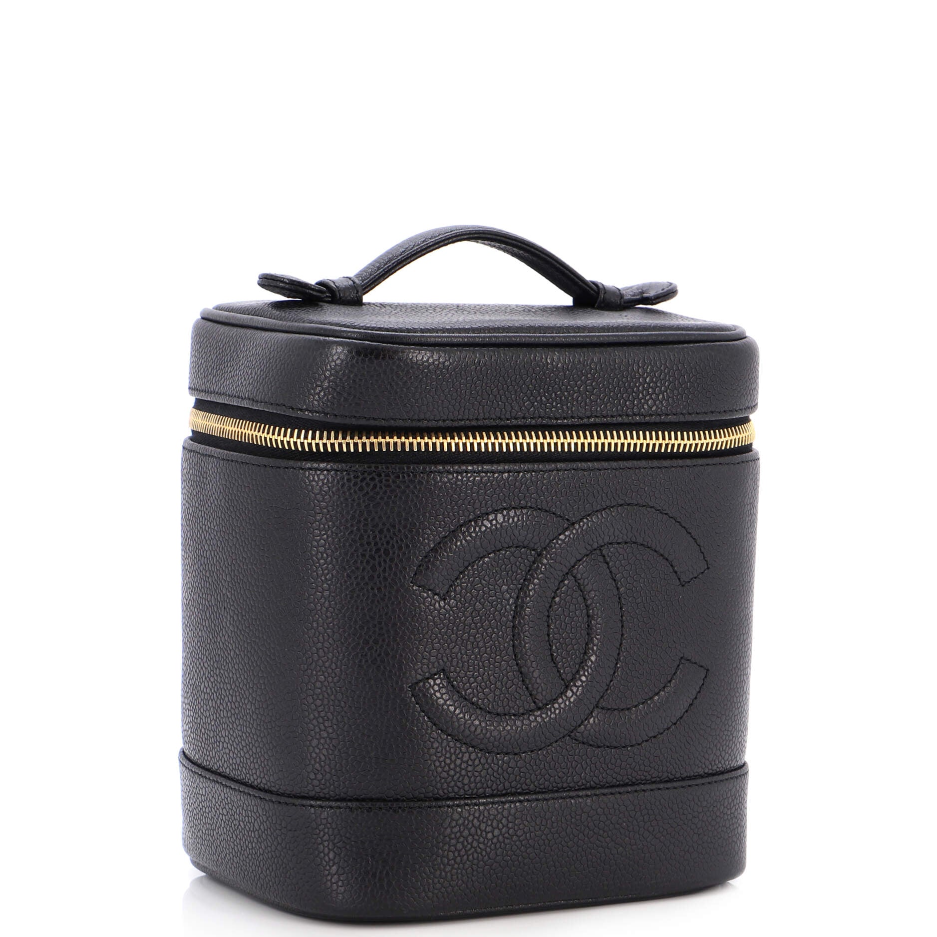 Vintage Timeless Cosmetic Case Caviar Tall