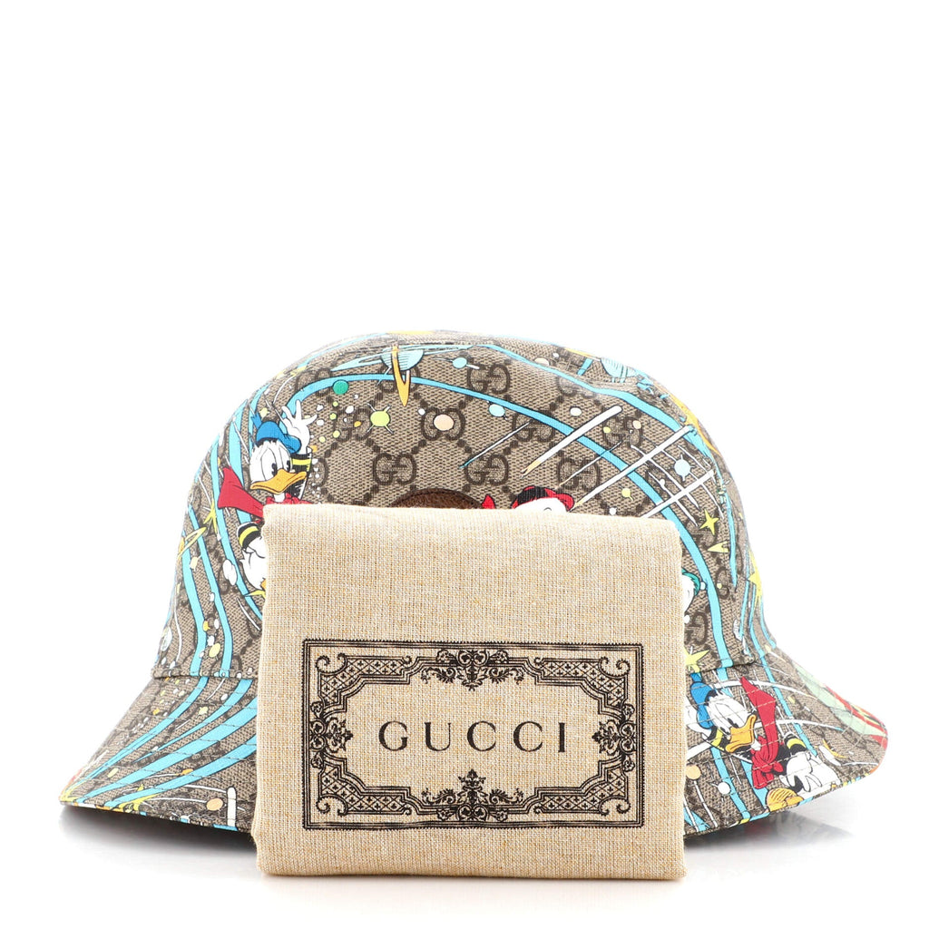 Disney Donald Duck Bucket Hat Printed GG Coated Canvas XL