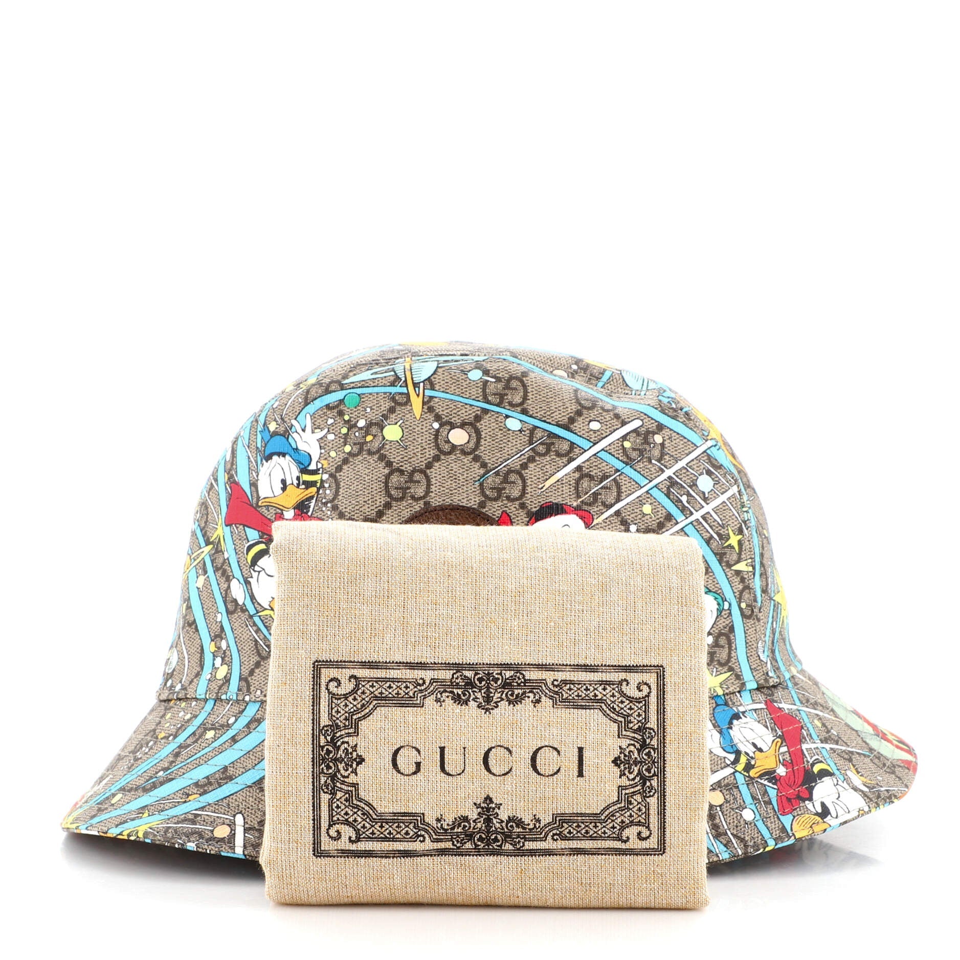 Disney Donald Duck Bucket Hat Printed GG Coated Canvas XL