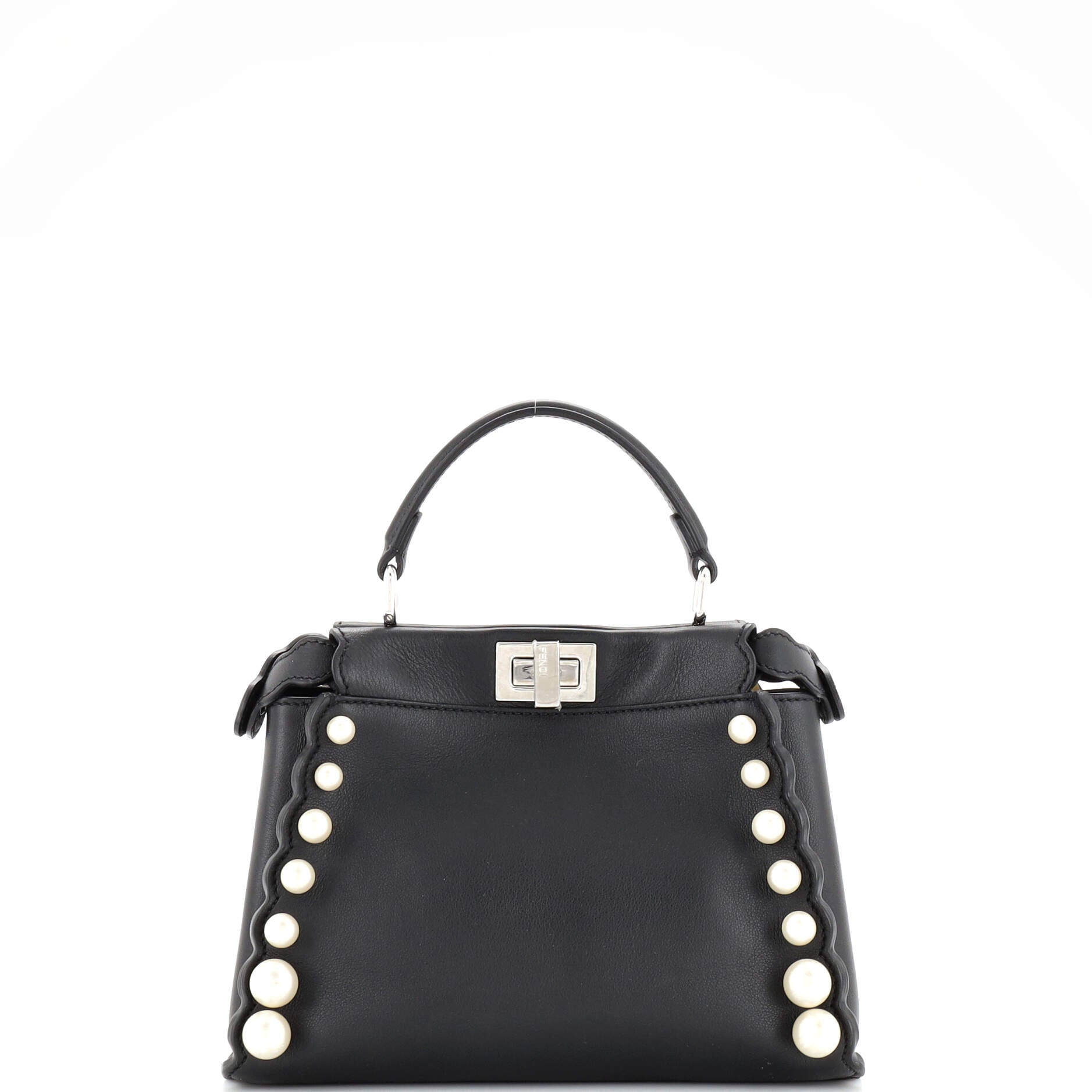 Peekaboo Bag Pearl Embellished Leather Mini