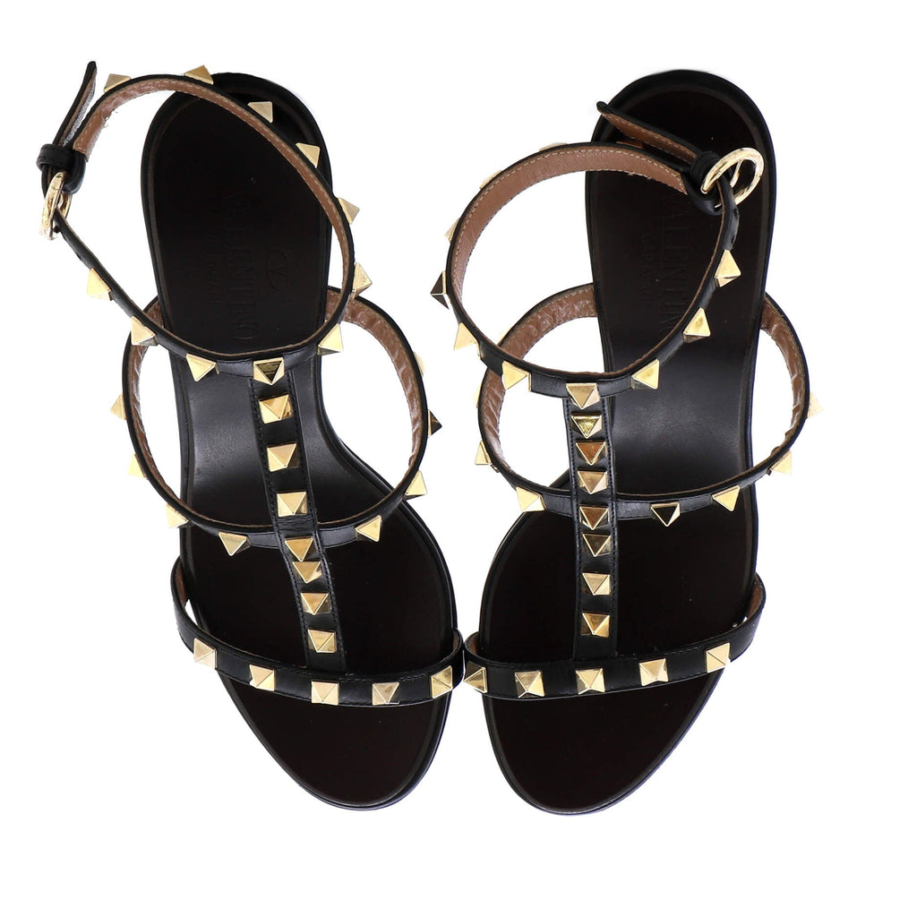 Women's Rockstud Stiletto Heeled Sandals Leather