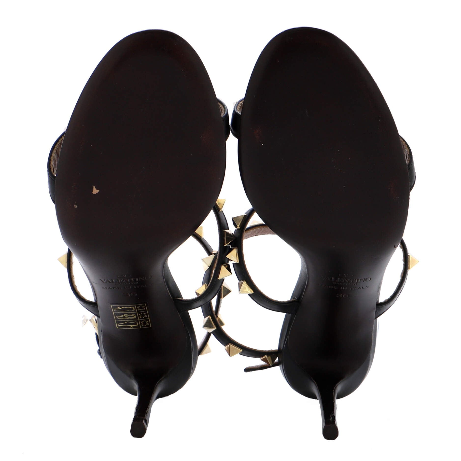 Women's Rockstud Stiletto Heeled Sandals Leather