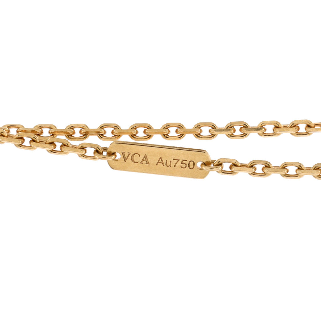 Magic Alhambra Pendant Necklace Guilloche 18K Yellow Gold