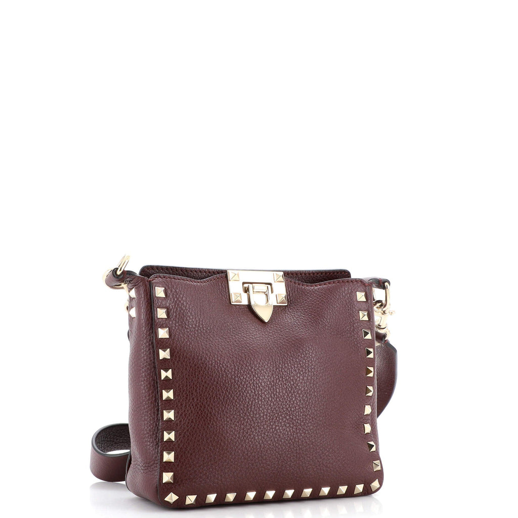 Rockstud Flip Lock Messenger Bag Leather Mini