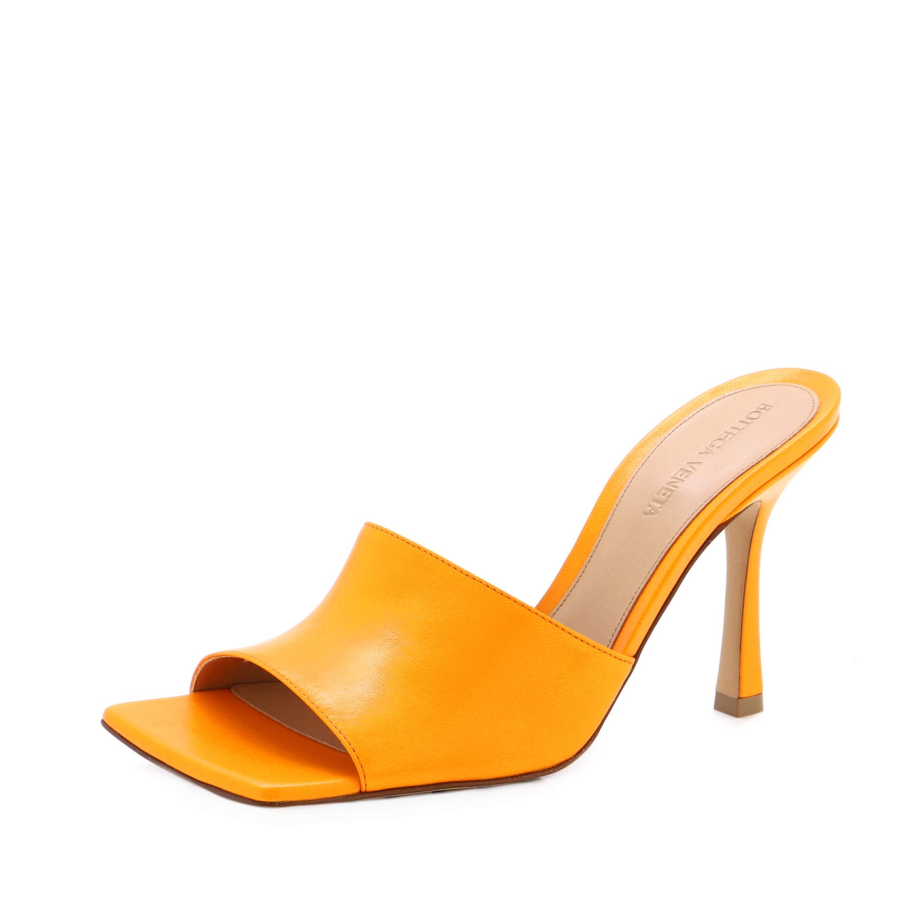 Women's Stretch Mule Heeled Sandals Leather
