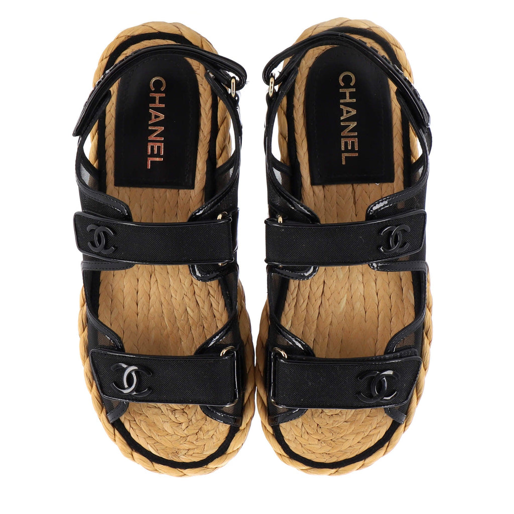 Women's Velcro Espadrille Dad Sandals Mesh