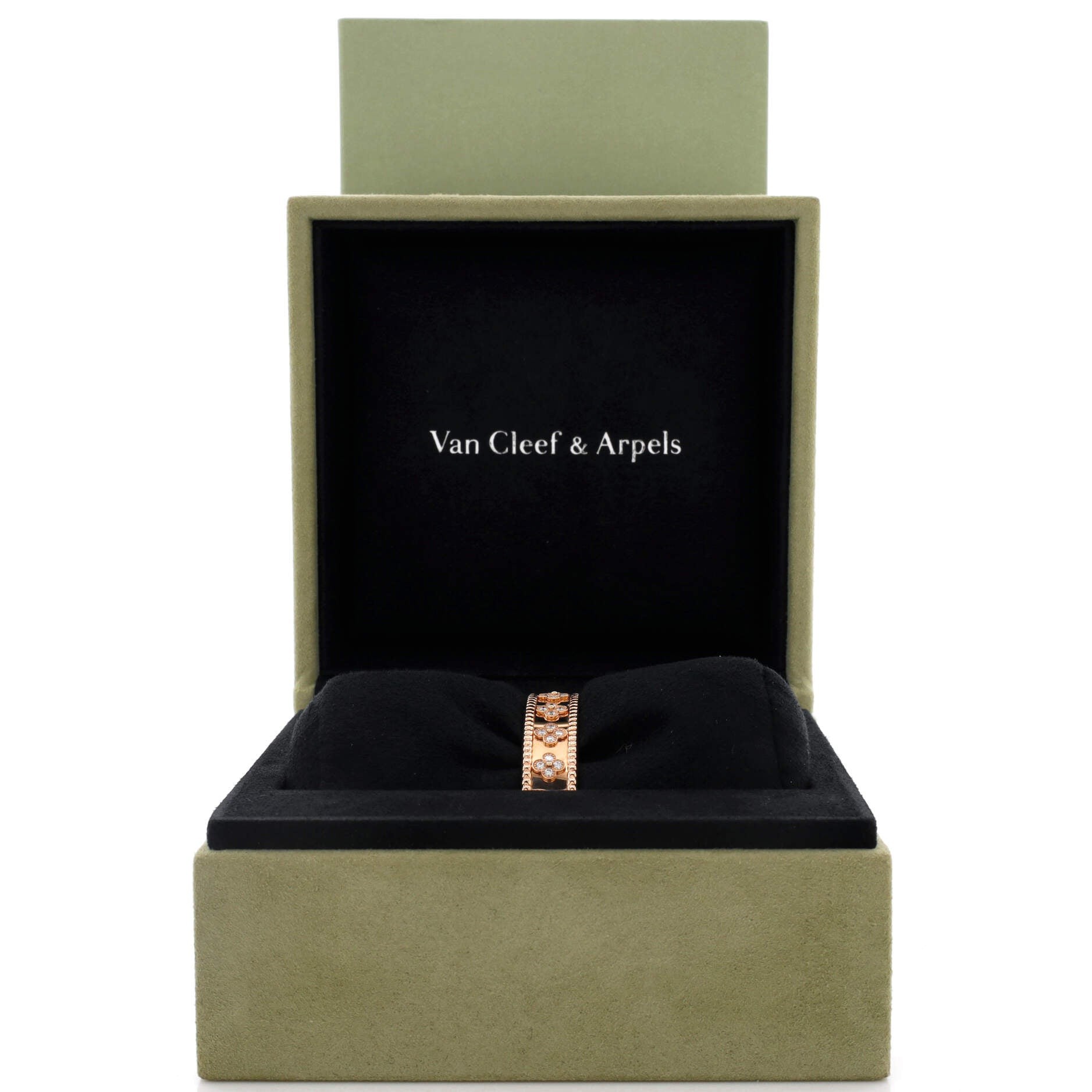 Perlee Clovers Bracelet 18K Rose Gold with Diamonds