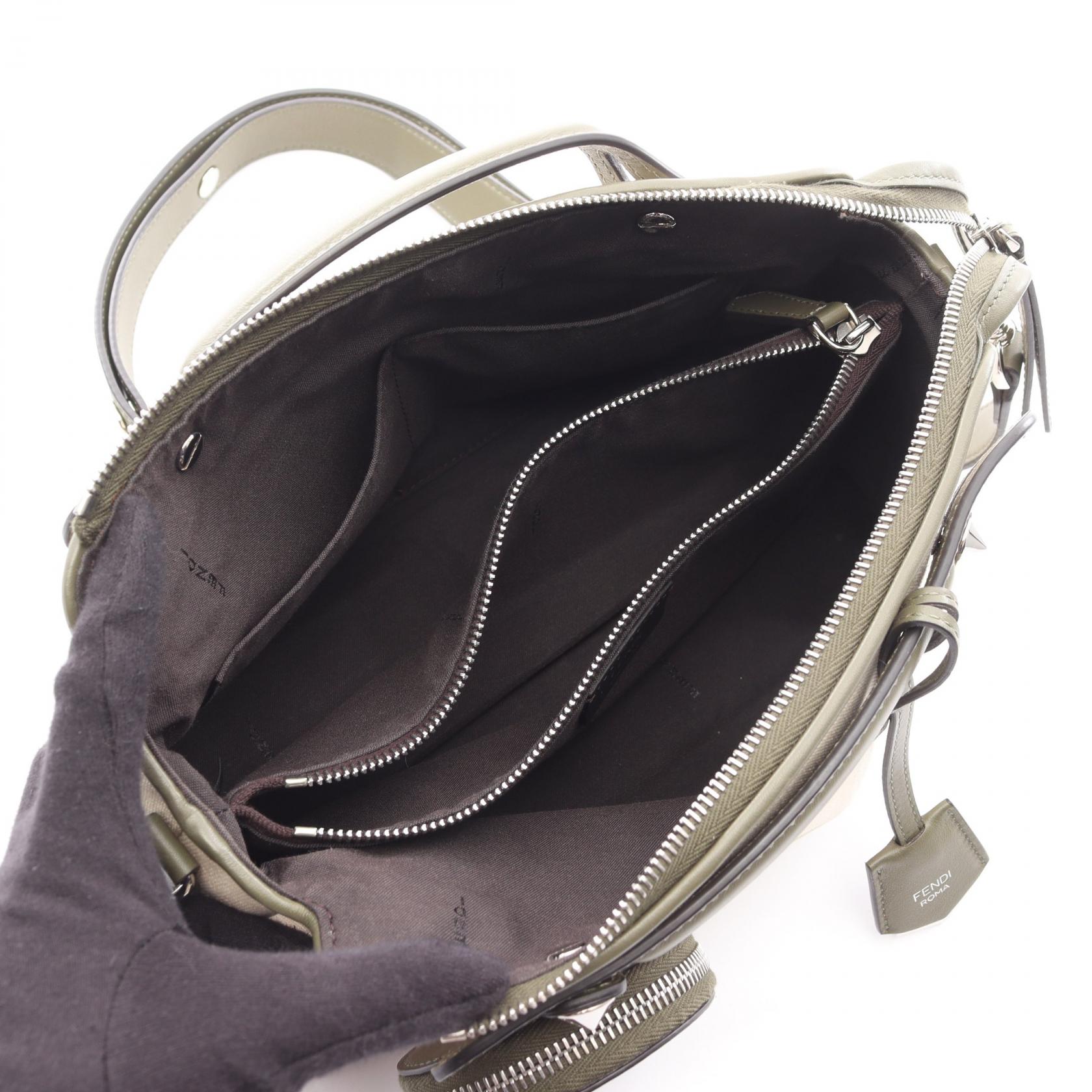 Fendi BY THE WAY MEDIUM Canvas Leather Handbag