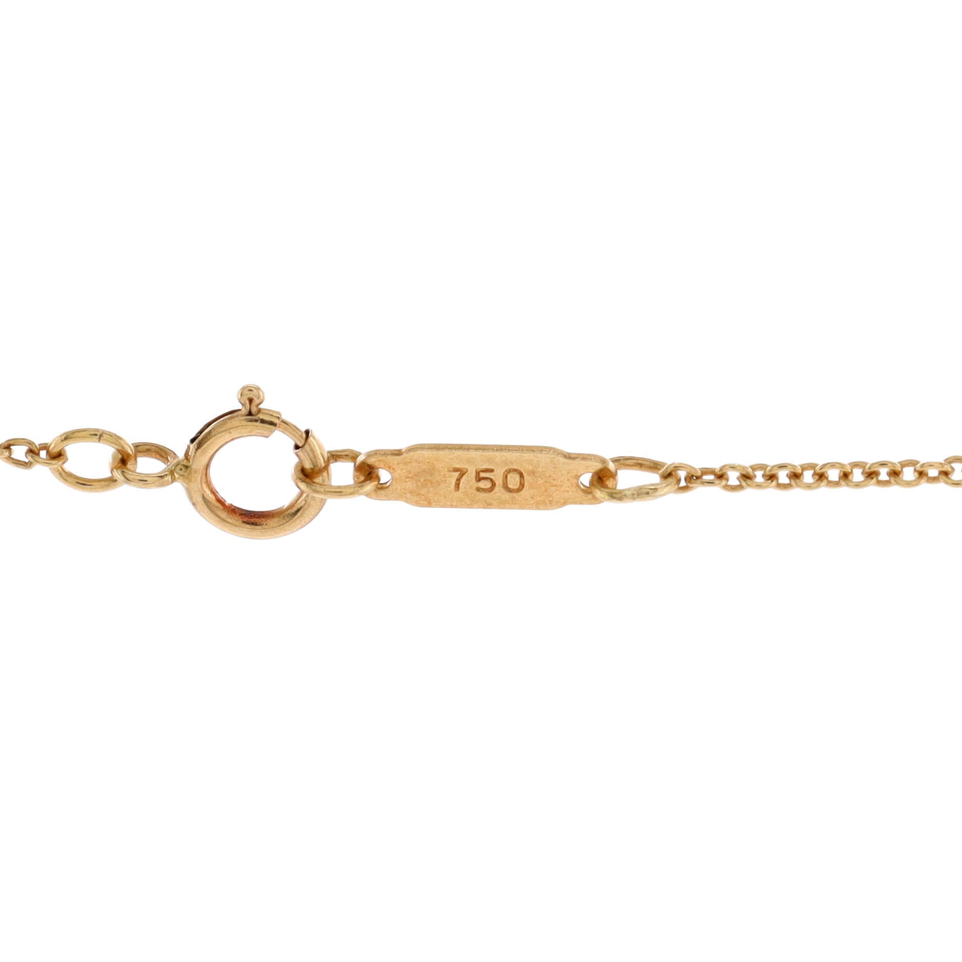 Etoile Circle Donut Pendant Necklace 18K Yellow Gold and Platinum with Diamonds