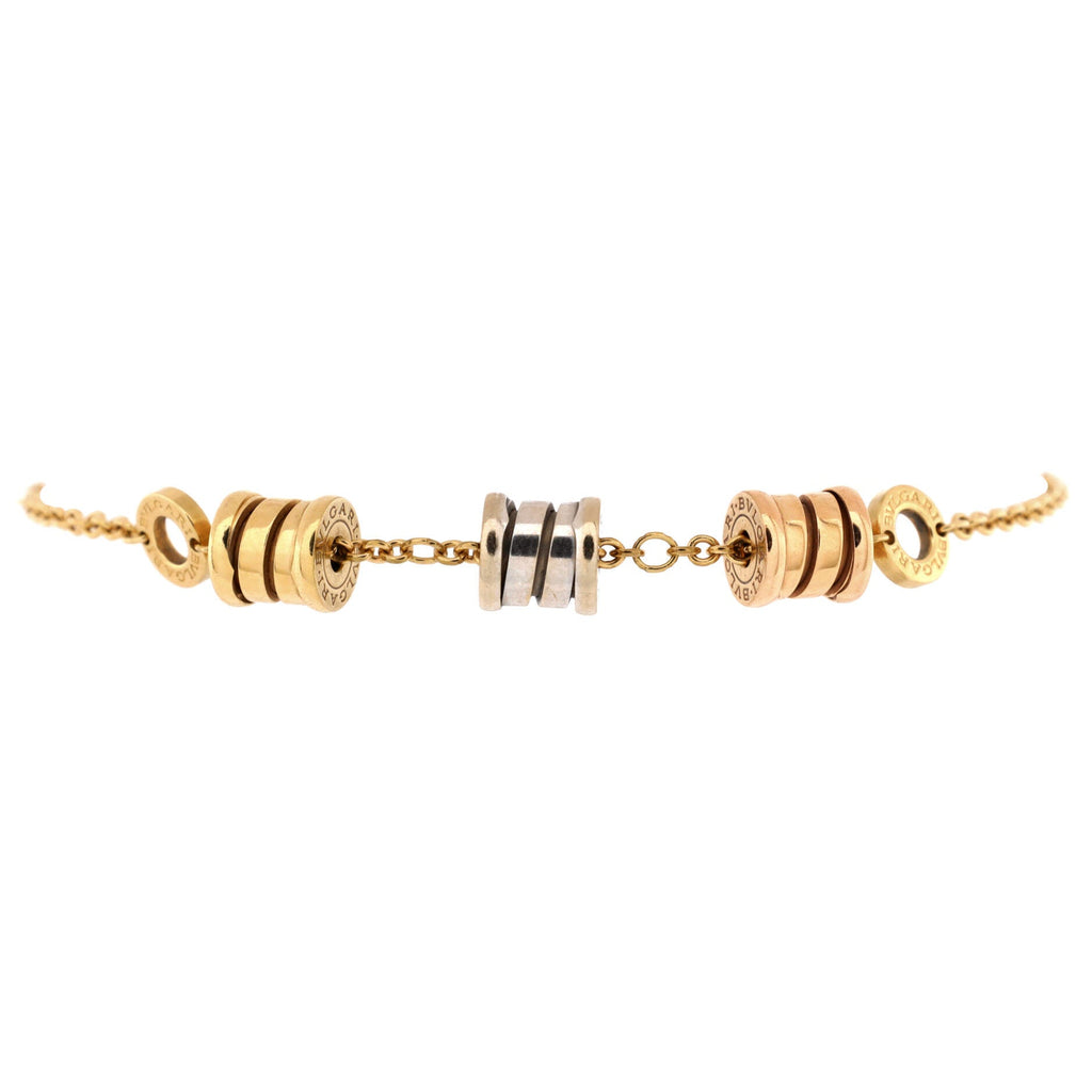 B.Zero1 Three Station Soft Bracelet 18K Tricolor Gold