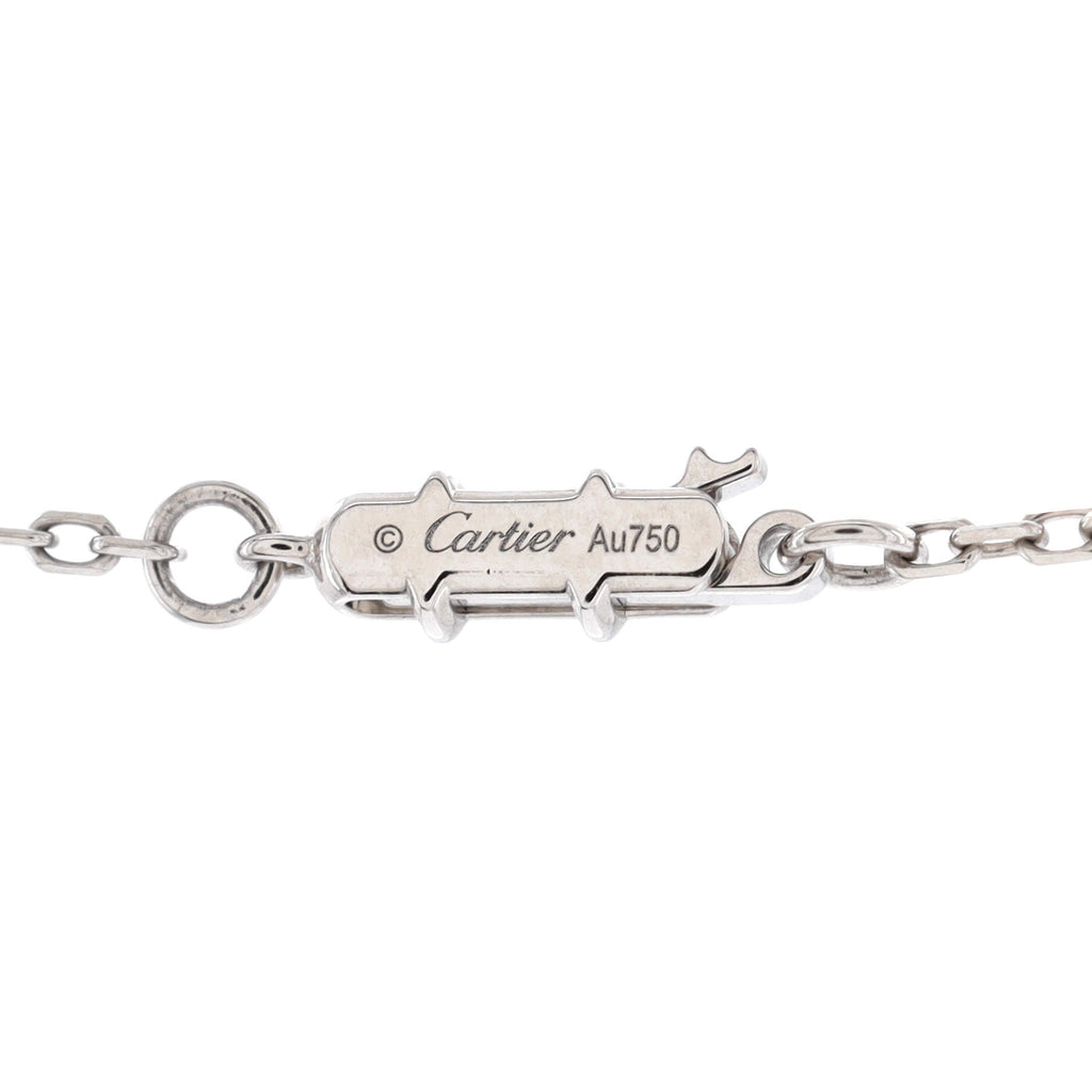 Agrafe Drop Pendant Necklace 18K White Gold with Diamonds, Onyx, and Rubelite