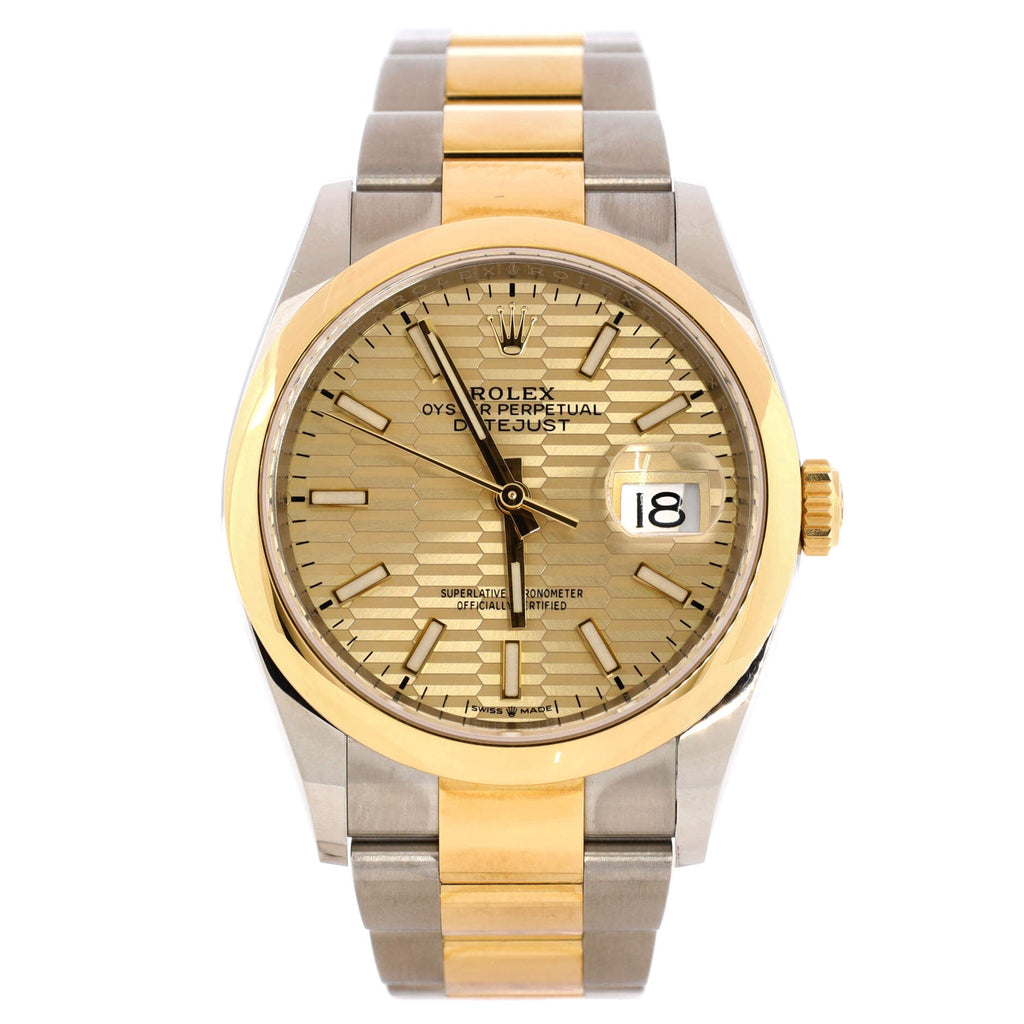 Oyster Perpetual Datejust Automatic Watch Stainless Steel and Yellow Gold 36