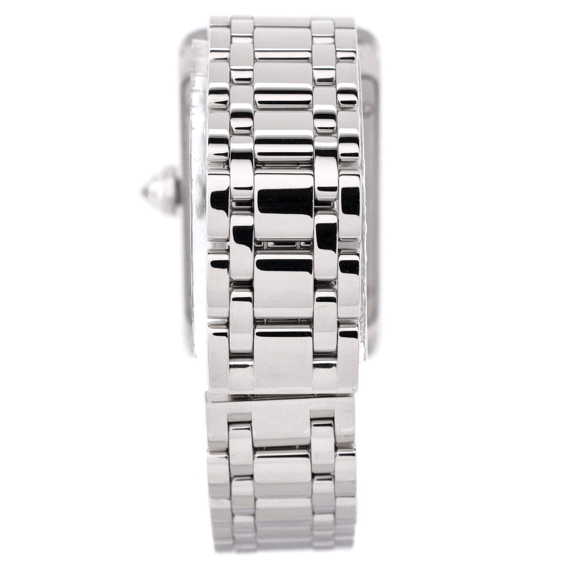 Tank Americaine Quartz Watch White Gold with Two Row Diamond Bezel 19