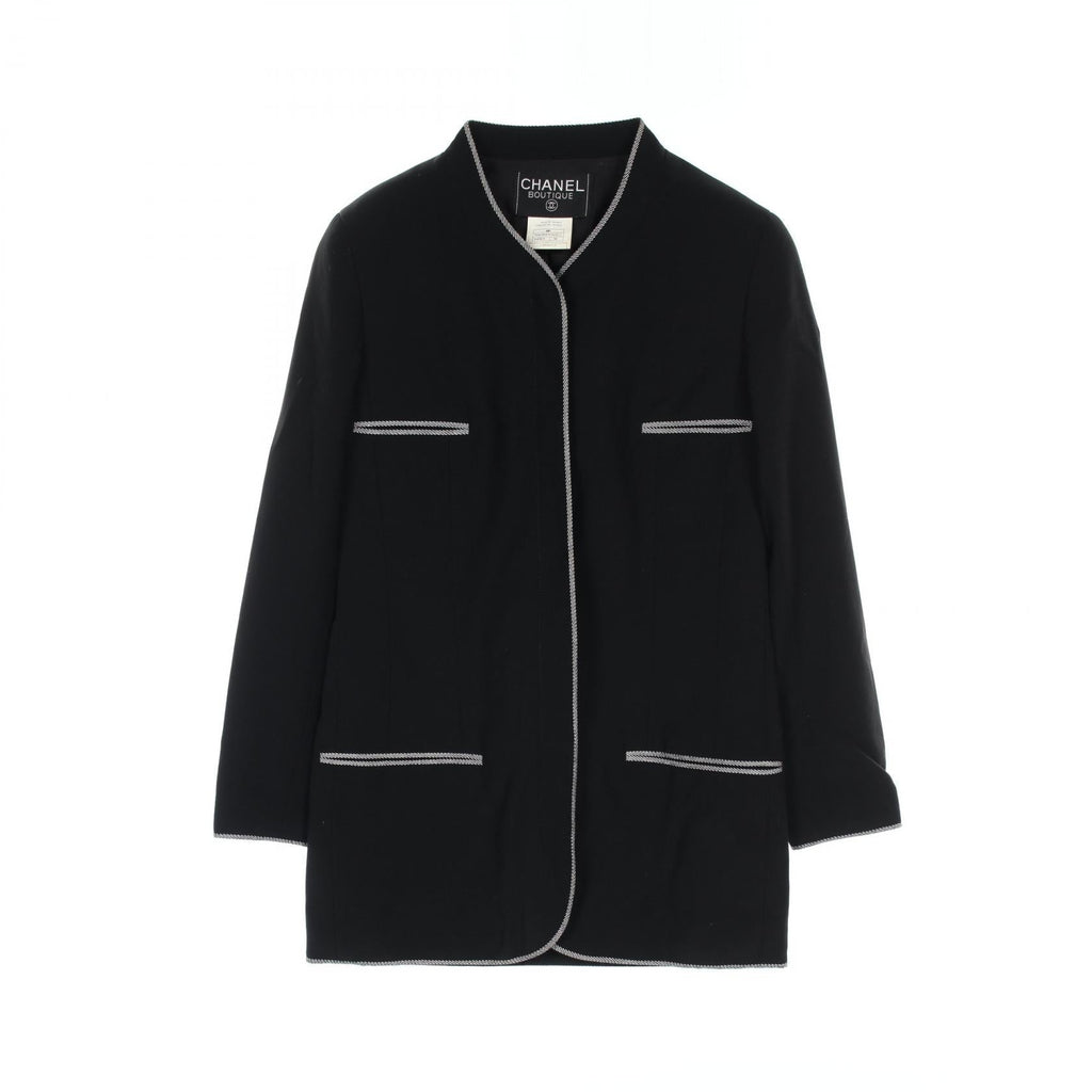 Chanel Coco Mark Button Wool Outerwear