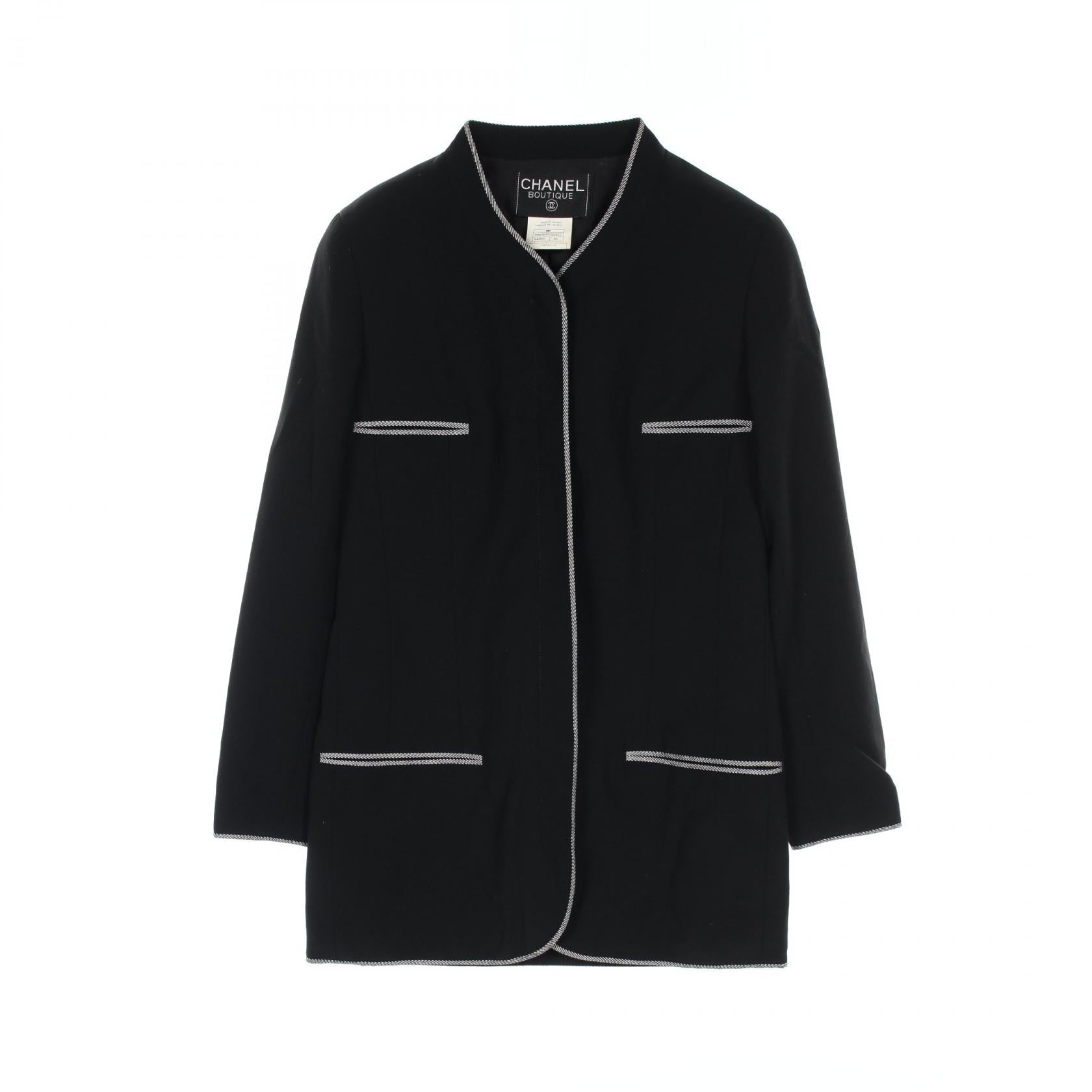 Chanel Coco Mark Button Wool Outerwear