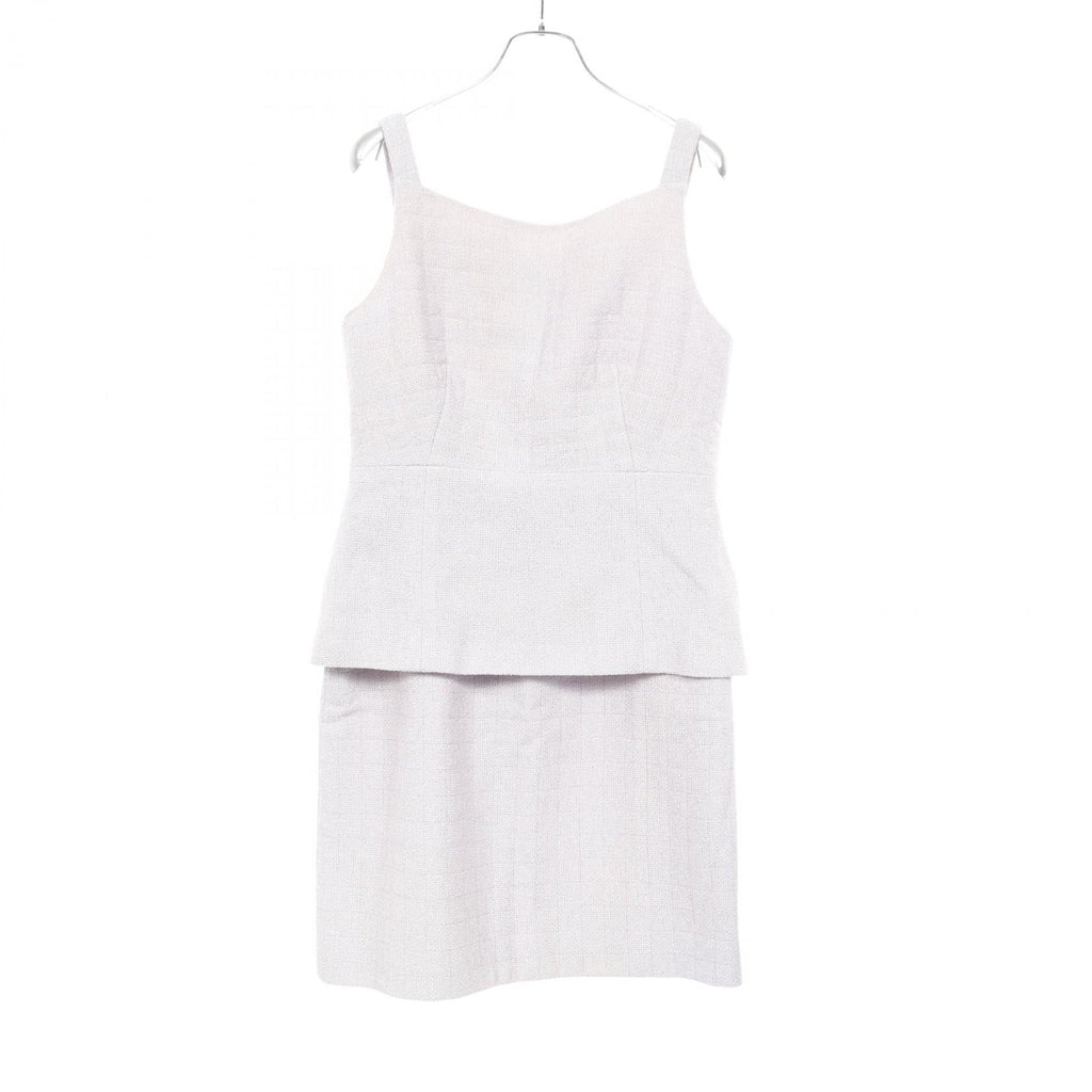 Chanel Coco Mark Button Tweed Cotton Wool Nylon Setup