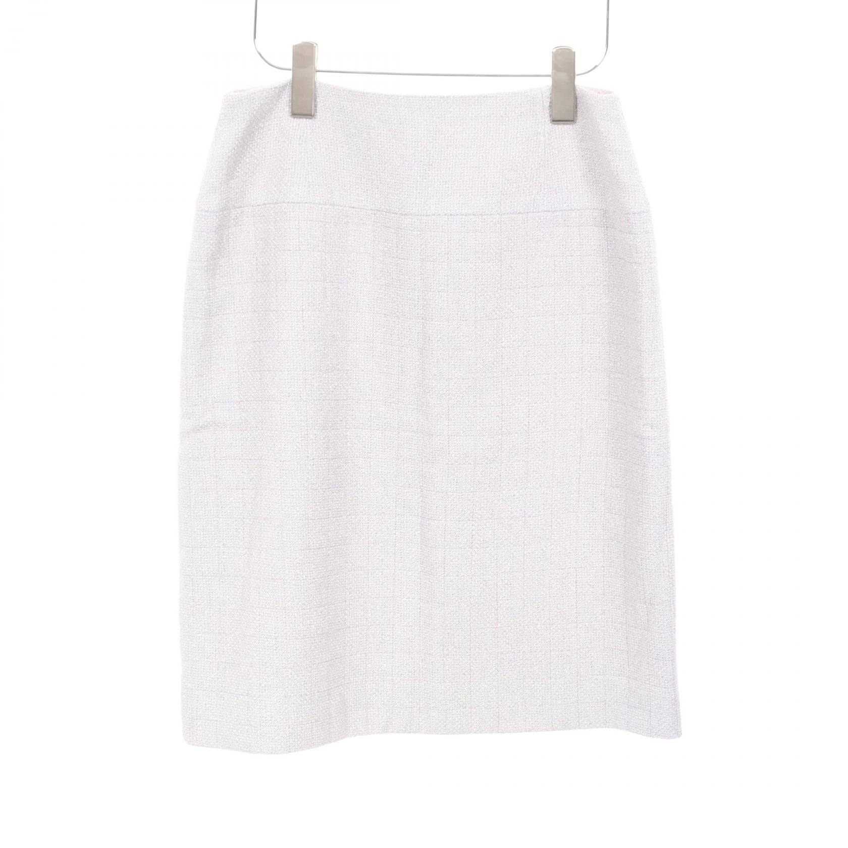 Chanel Coco Mark Button Tweed Cotton Wool Nylon Setup