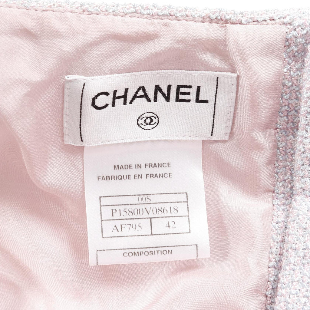 Chanel Coco Mark Button Tweed Cotton Wool Nylon Setup