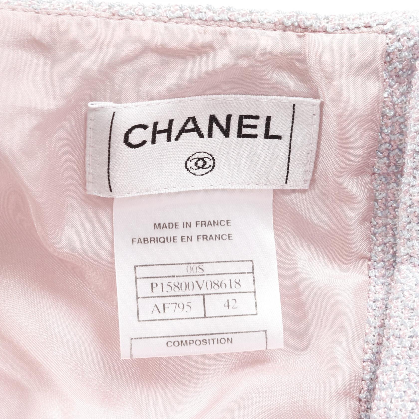 Chanel Coco Mark Button Tweed Cotton Wool Nylon Setup